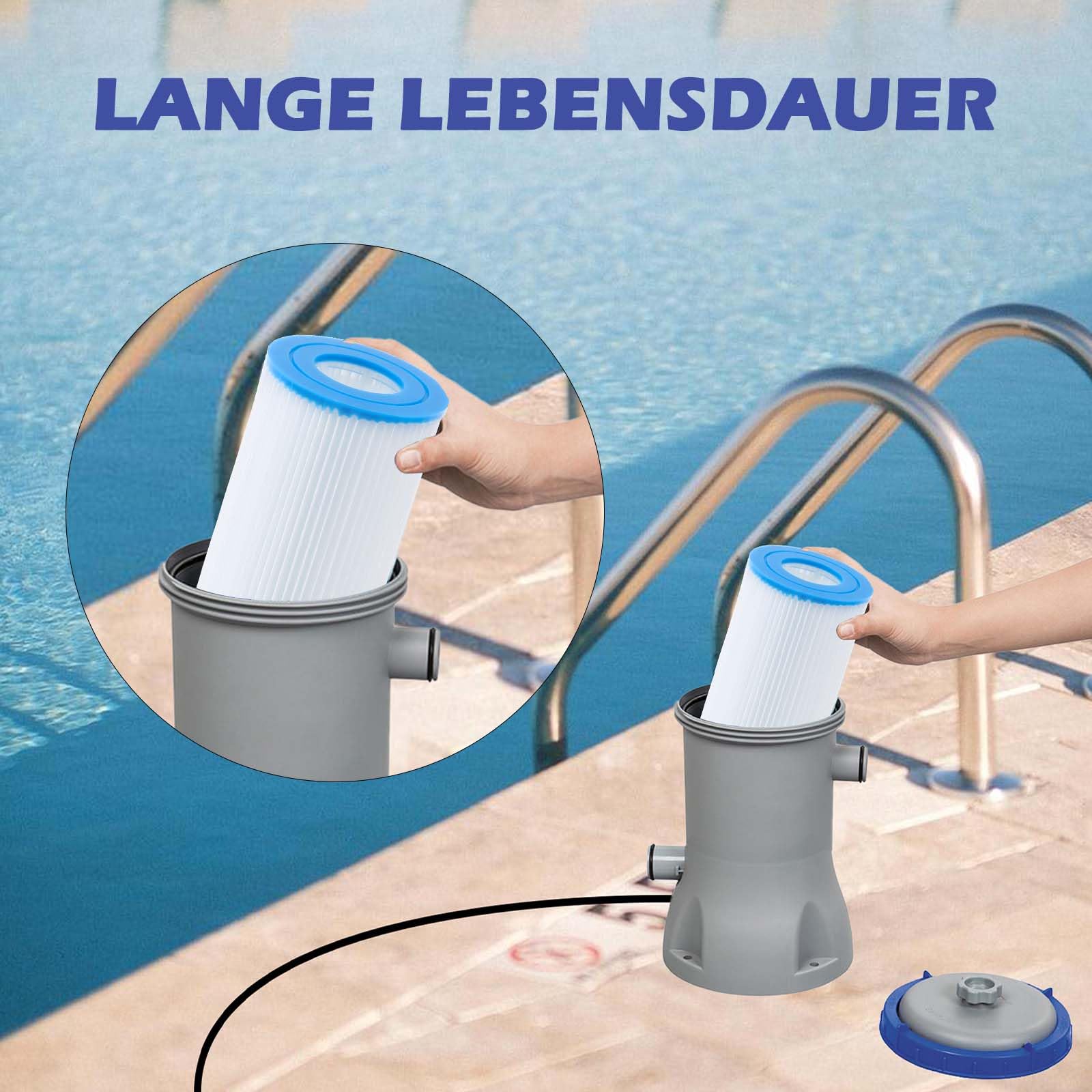 Lot de 8 cartouches filtrantes de rechange pour piscine Best-Way Taille III -580123 - Filtre de rechange pour piscines gonflables, sous-marins chauds et spa