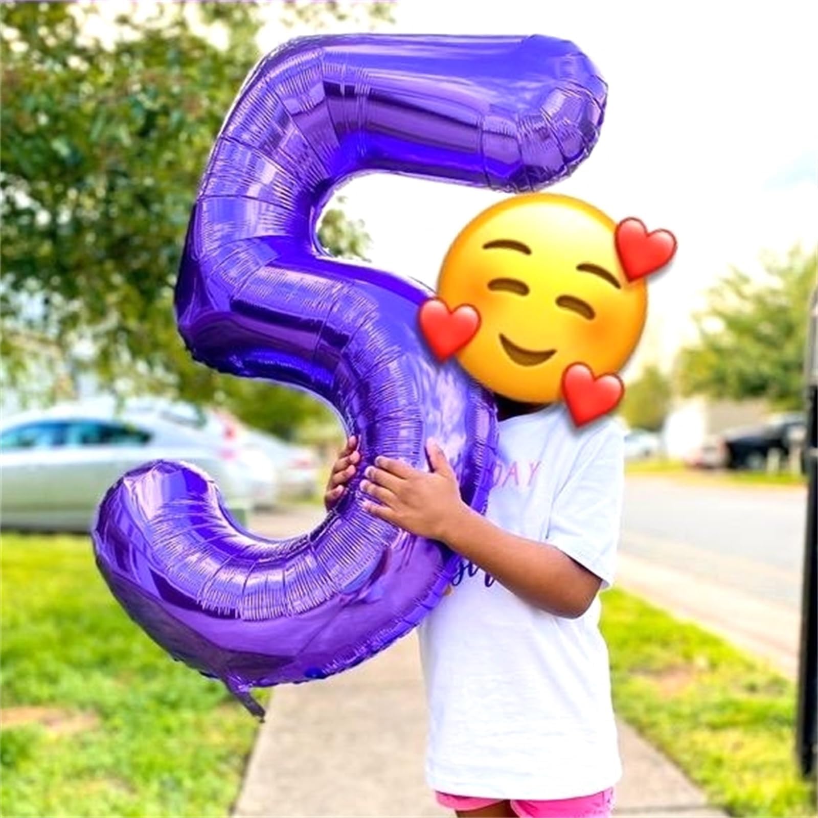 5. Geburtstag Zahlen Ballon für Mädchen, Große Folienballon 0–9 Zahlenluftballons Geburtstagsdeko, 40'' Lila Zahl 5 Luftballon für Kinder Geburtstag Party Frau Jubiläum Party Deko, Fliegt mit Helium