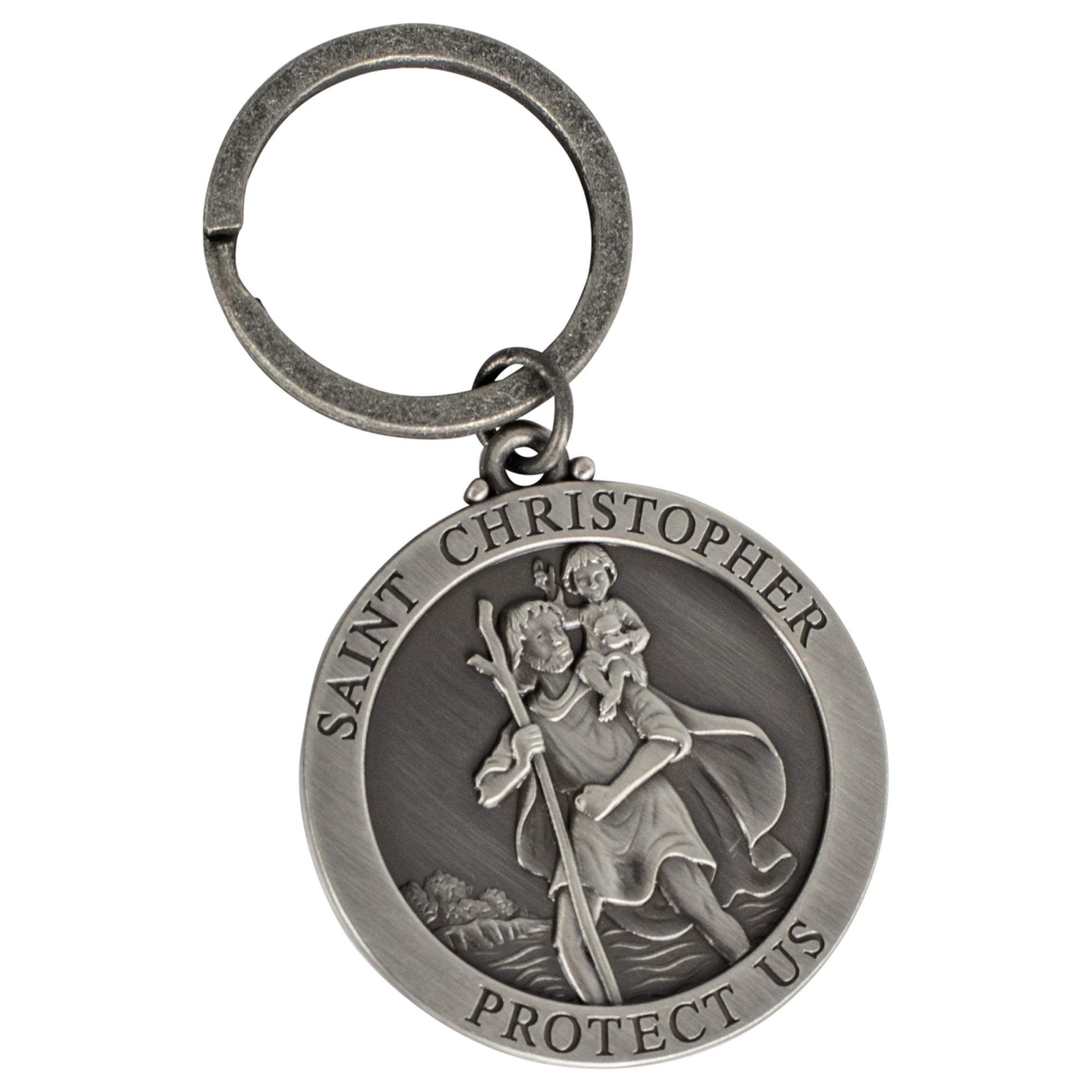 Dicksons Round Zinc Alloy Metal, Christian Inspirational, Split Key Ring, for Bible Bag/Backpack/Purse/Lanyard or Wallet