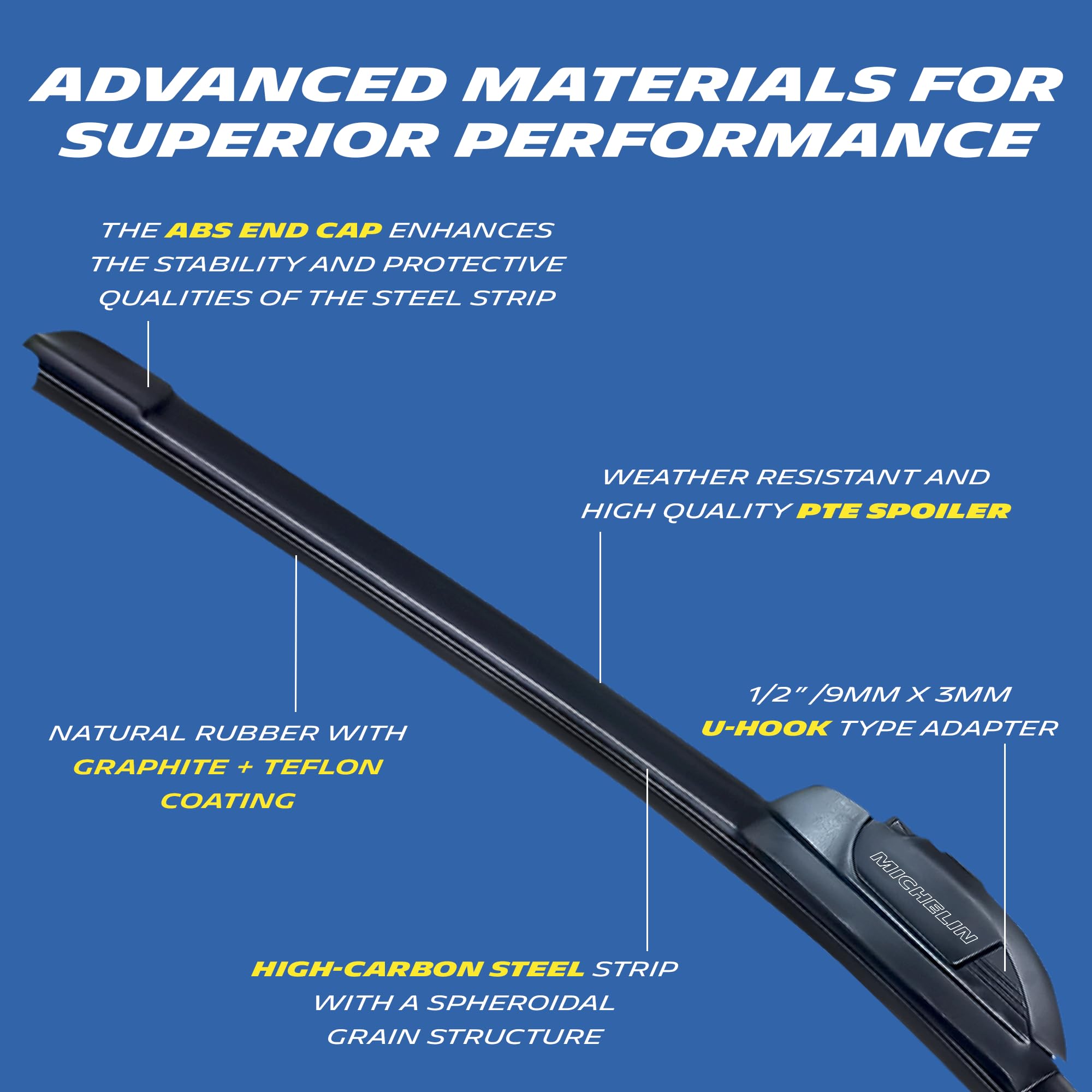 MICHELIN 8655 1 ESCOBILLA 55CM, negro, 55 cm