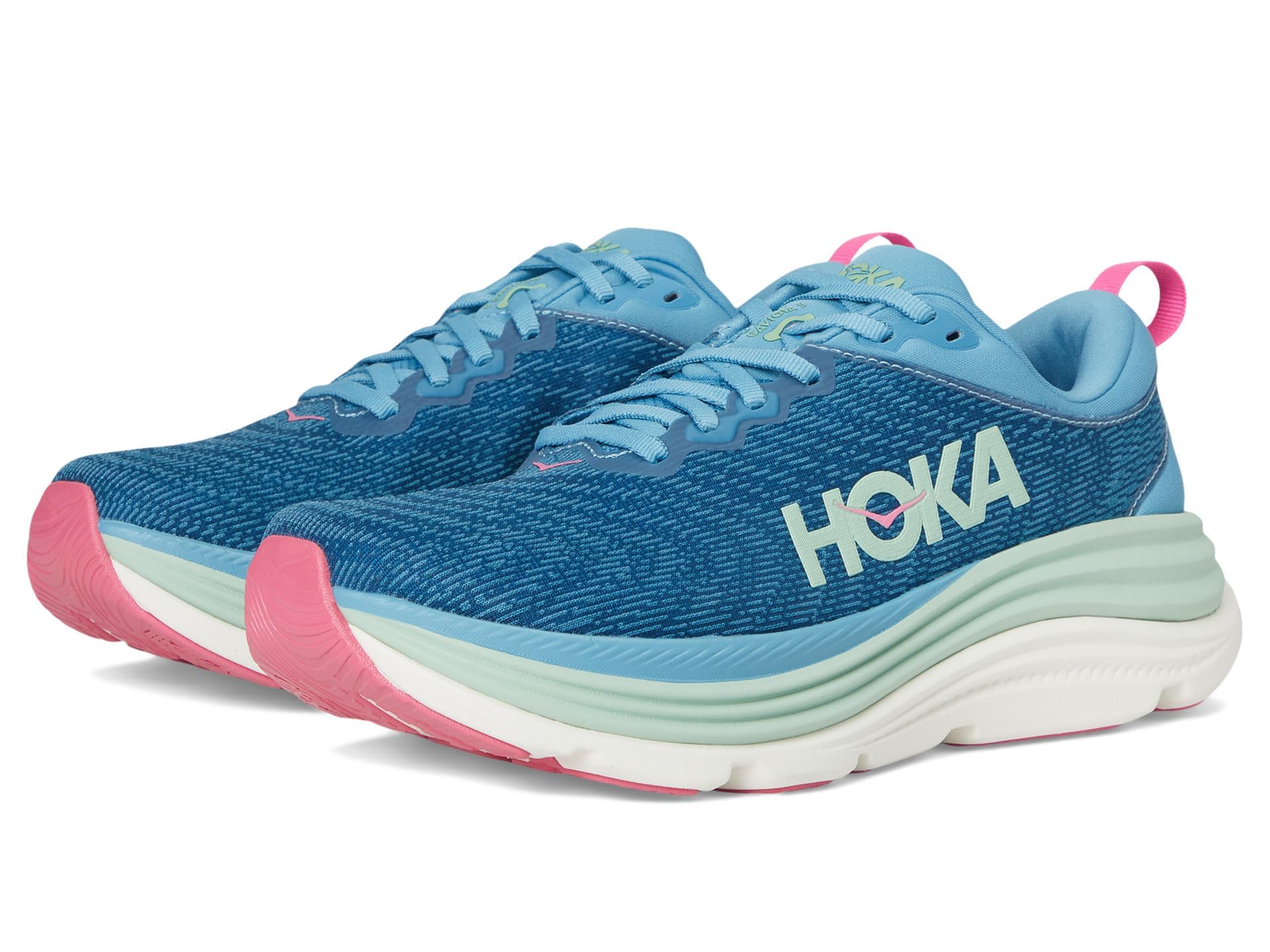 Hoka Women's Gaviota 5 Alpine Blue/Jadeite 9 Wide