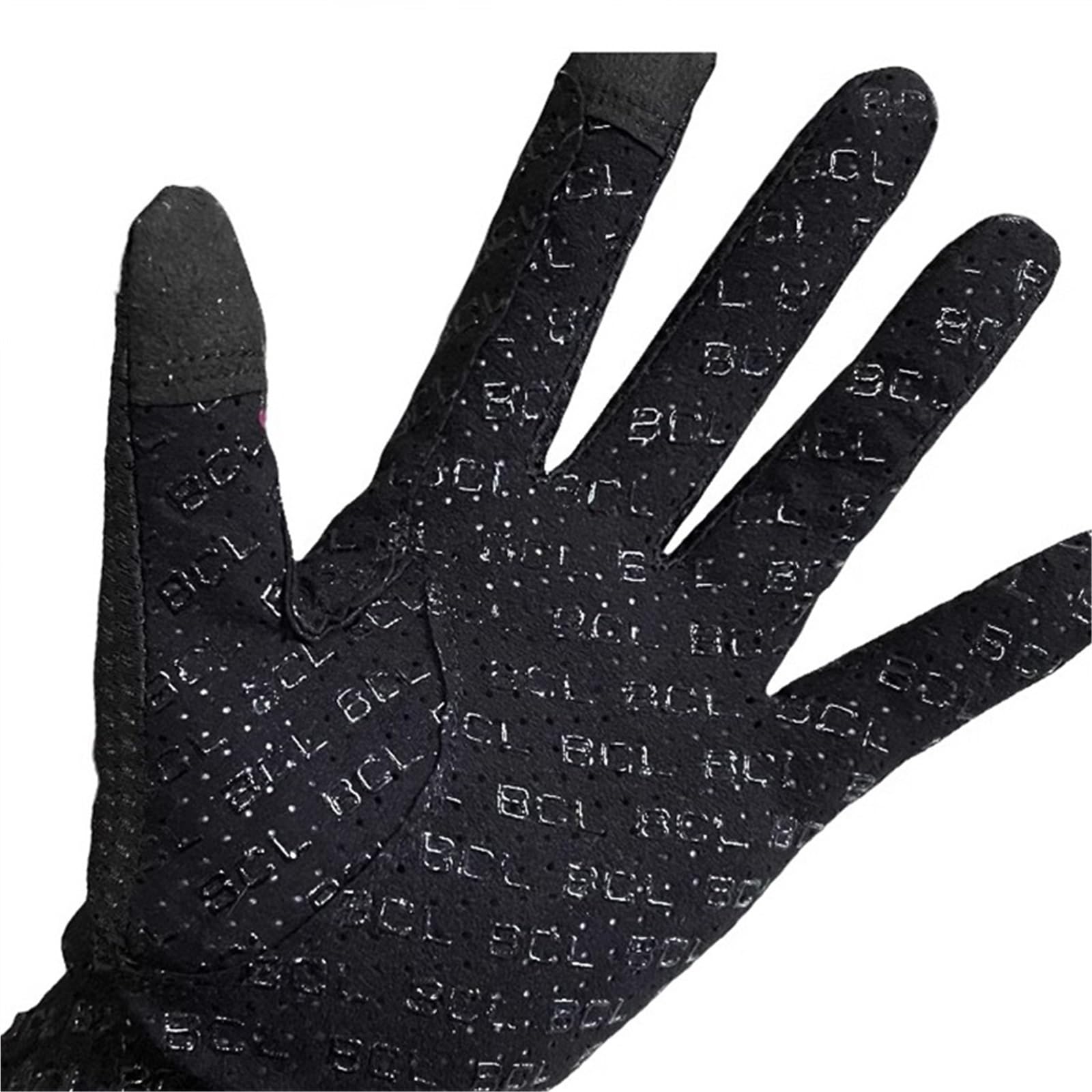 Generico Guanti da equitazione Baslong per uomo donna, palmo traspirante antiscivolo in silicone, ideali per lo sport(Black,L)