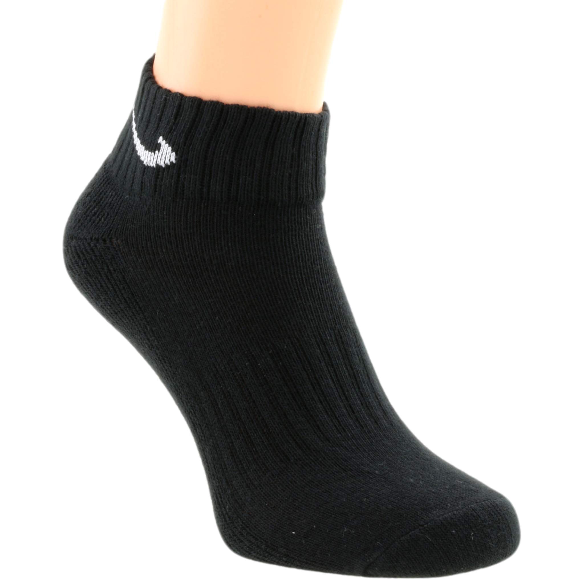 Nike 9 Paar Socken One Quater Socks Herren Damen Kurze Socke Knöchelhoch, Farbcode + Farbe:A28 6 Paar bunt 3 Paar schwarz