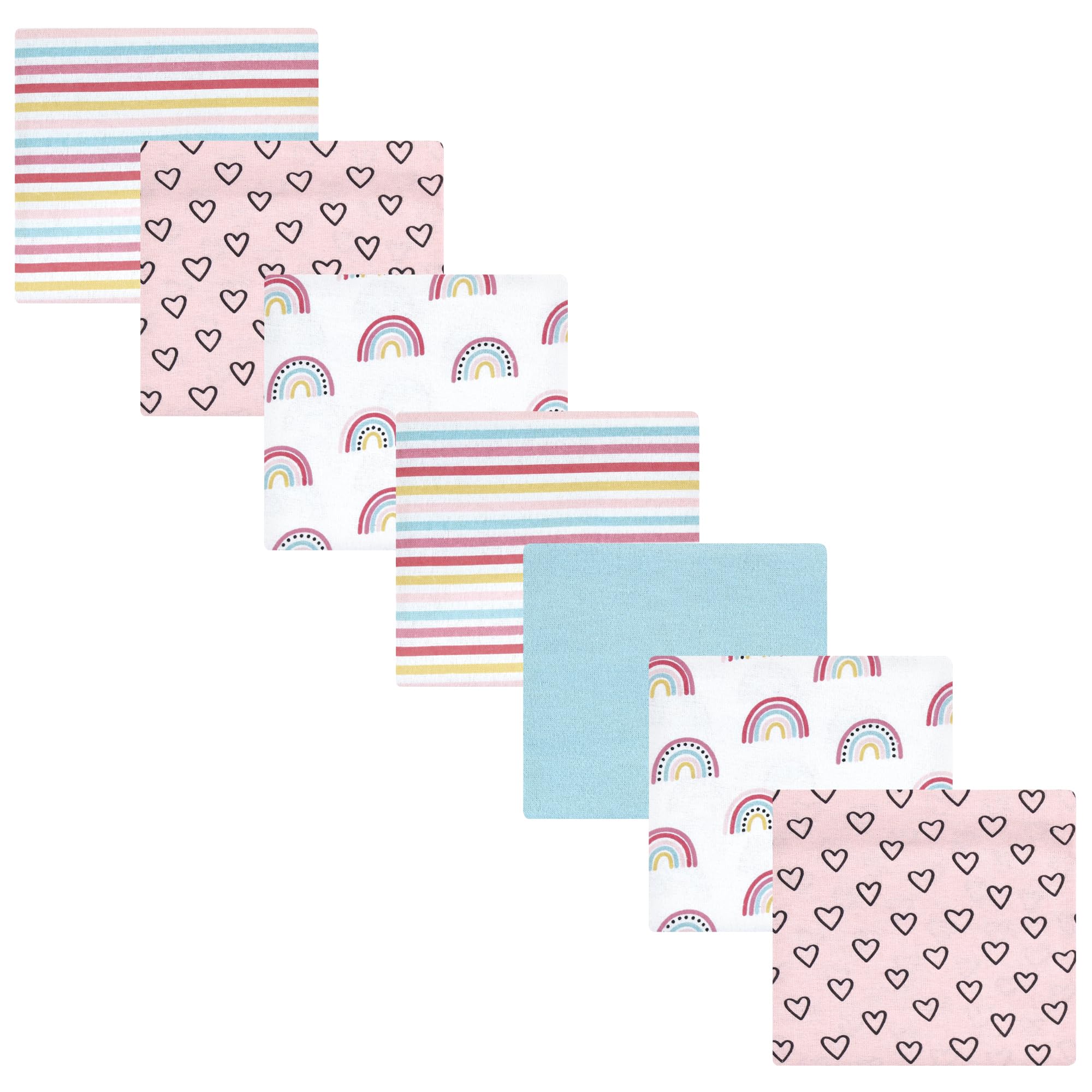 Luvable Friends Little Treasure Flannel Receiving Blankets 7pk