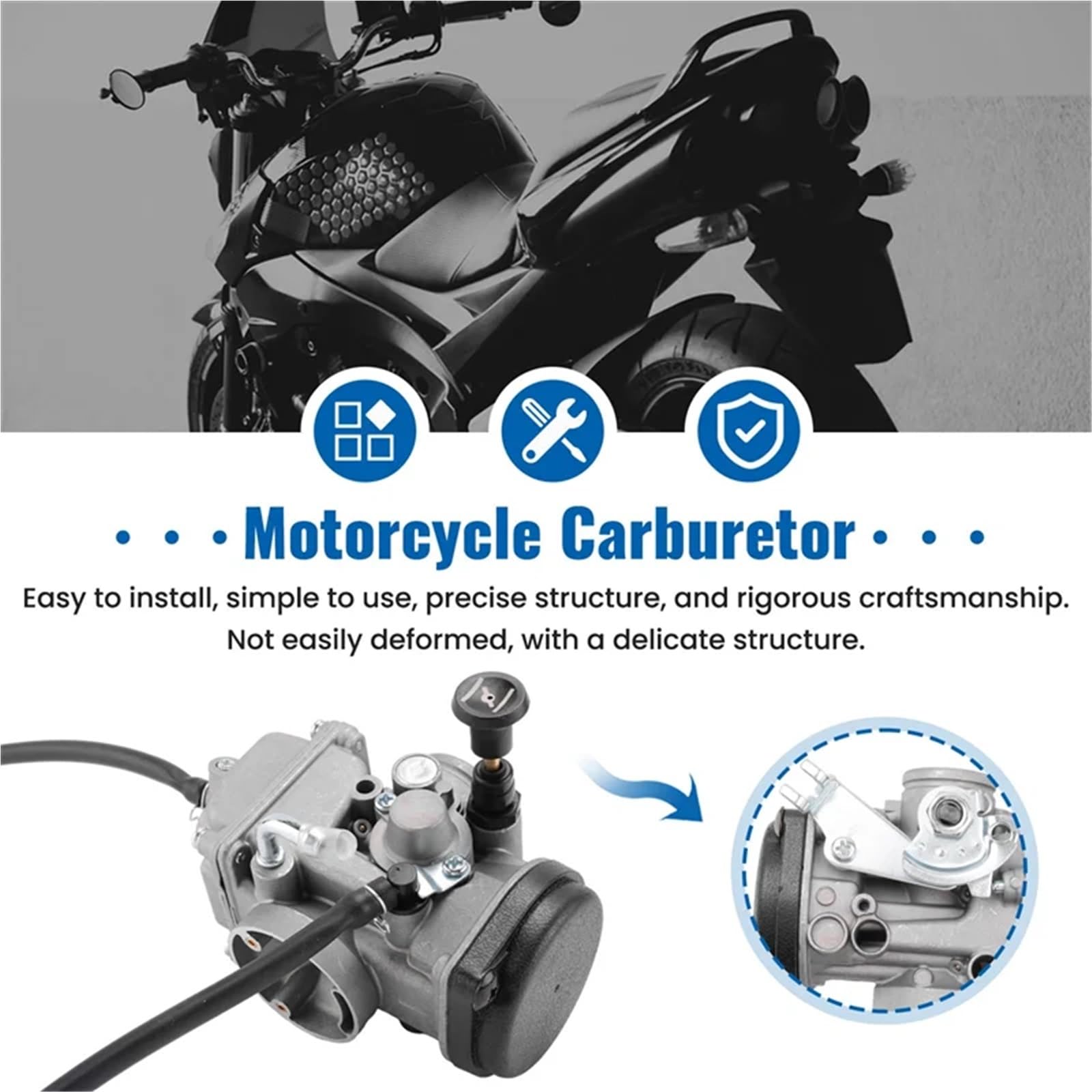Gaźnik Pasuje do YAMAHA YJM125 YB125 YZF XTZ125 YBR YB XTZ 125 Gaźnik Układ paliwowy Części zamienne do motocykli