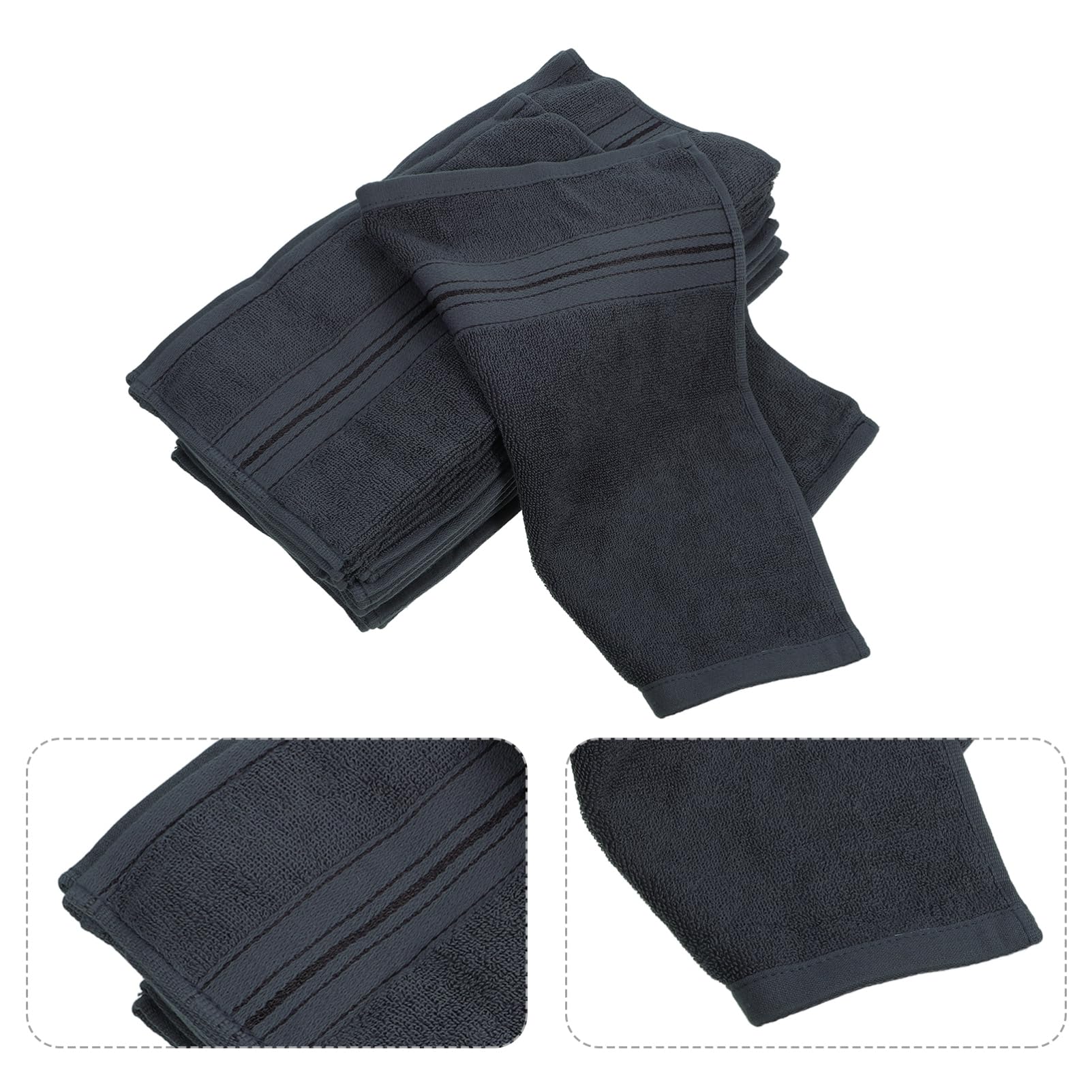 GLEAVI Toallas de Mano para Piel Sensible Versátiles y Absorbentes Juego de 12 de Algodón Ultra Suaves Ideales para Limpieza Facial y Uso en Oficina