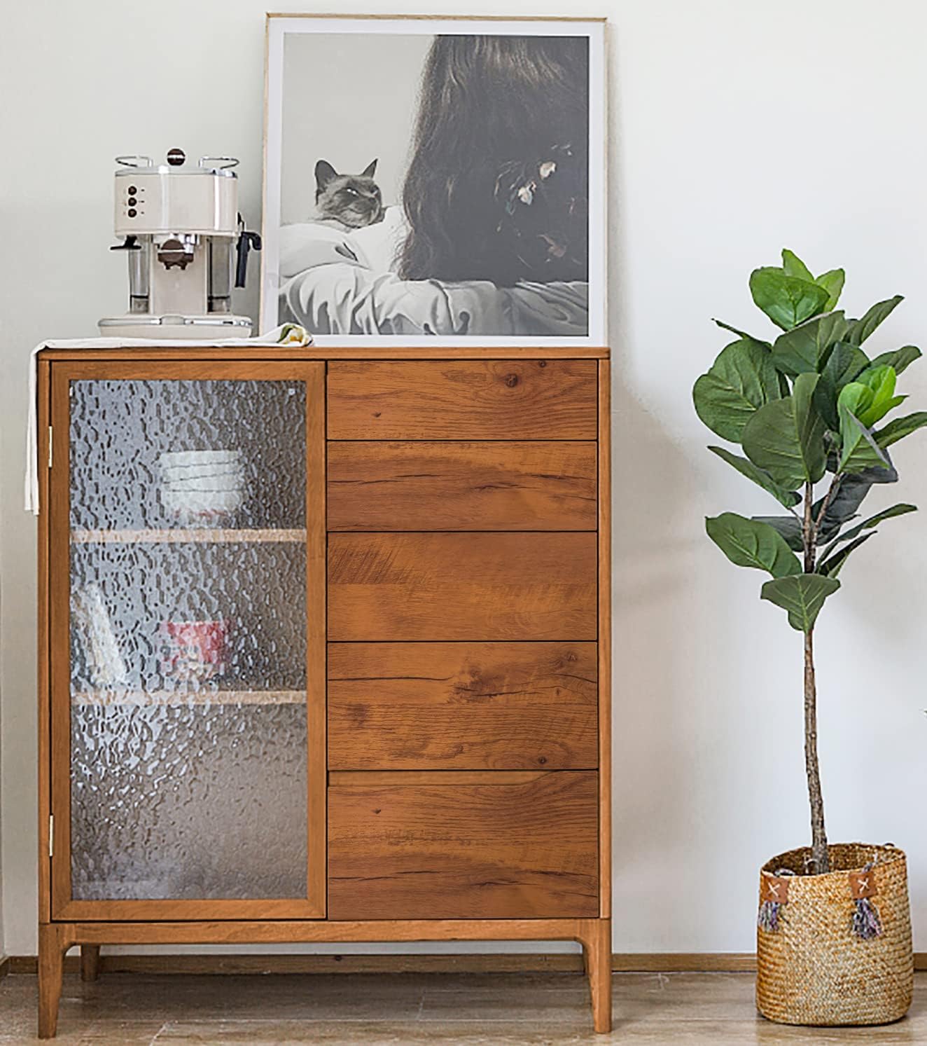 EeeComing Contact Paper Countertop Peel and Stick Wallpaper Wood Brown Wall Paper Wood Grain Contact Papers Removable Wallpaper Waterproof Self Adhesive Wallpapers Roll 393.7Inx15.7In