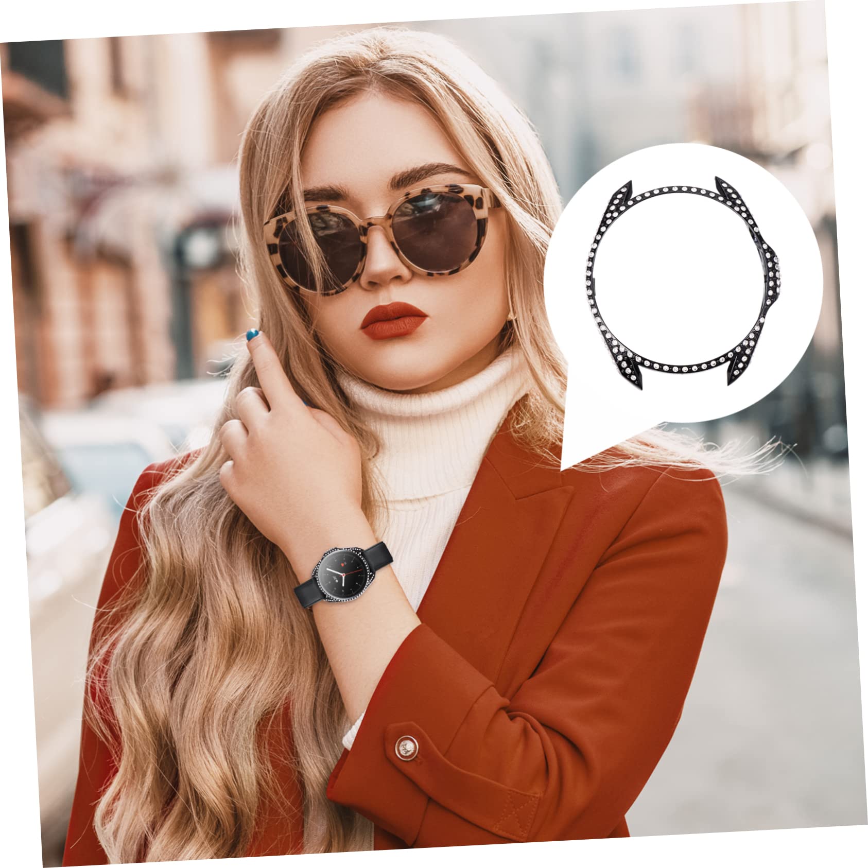 Mipcase 1Pc Full Diamond Decorative Watch Shell Professional Protective Case for Watch Durable Collision Bling Cover