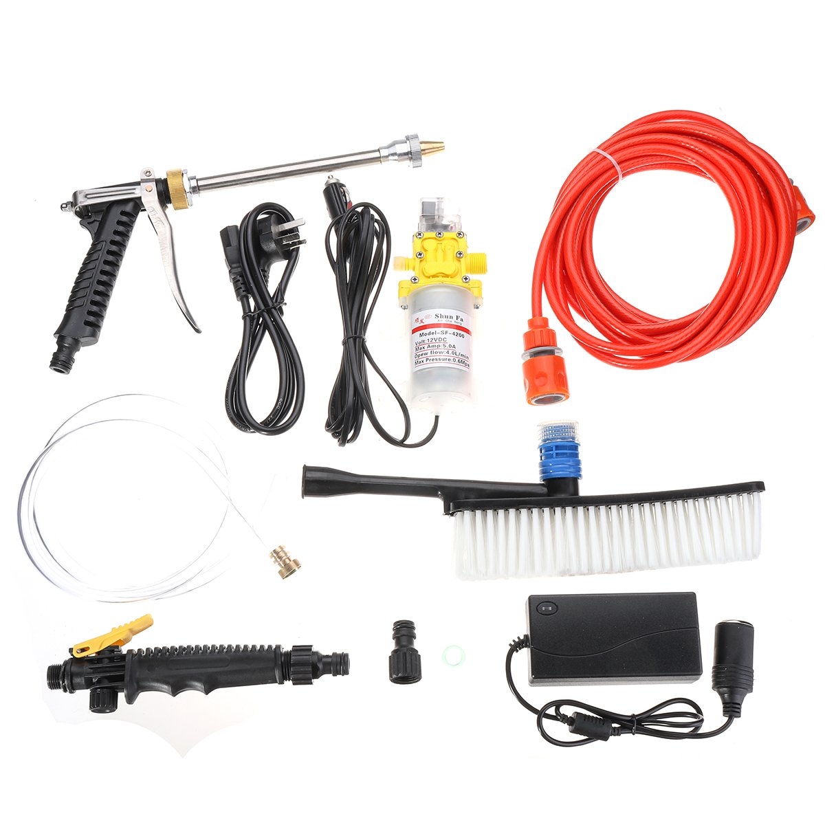 YONGYAO Pulitore per Spazzole Esterno per Interni Auto 12 V Kit di Pulizia per Spazzole Strumenti Portatile