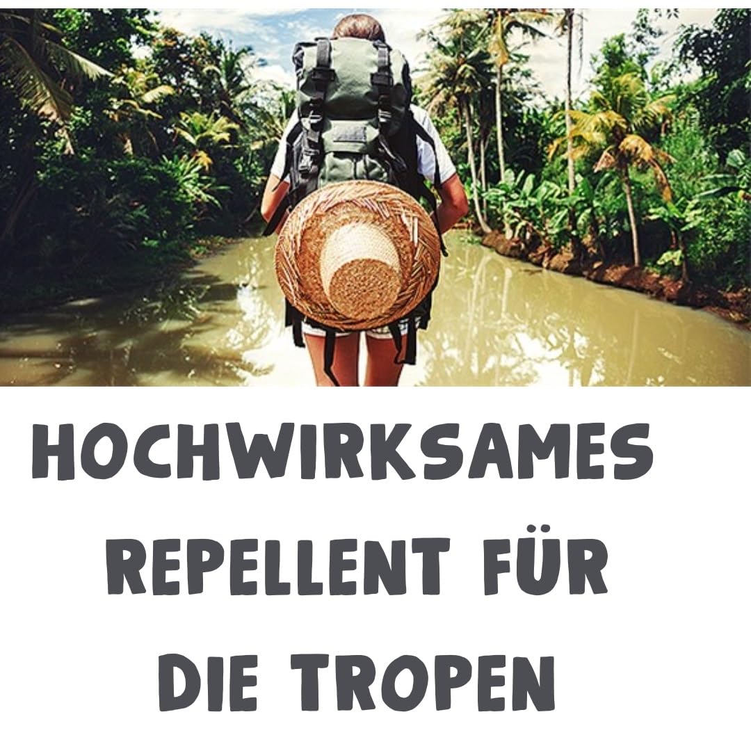 Insektenschutz Spray für Haut & Kleidung – Gegen Mücken, Zecken & Sandfliegen – Tropentauglich & hautfreundlich - 3×100 ml