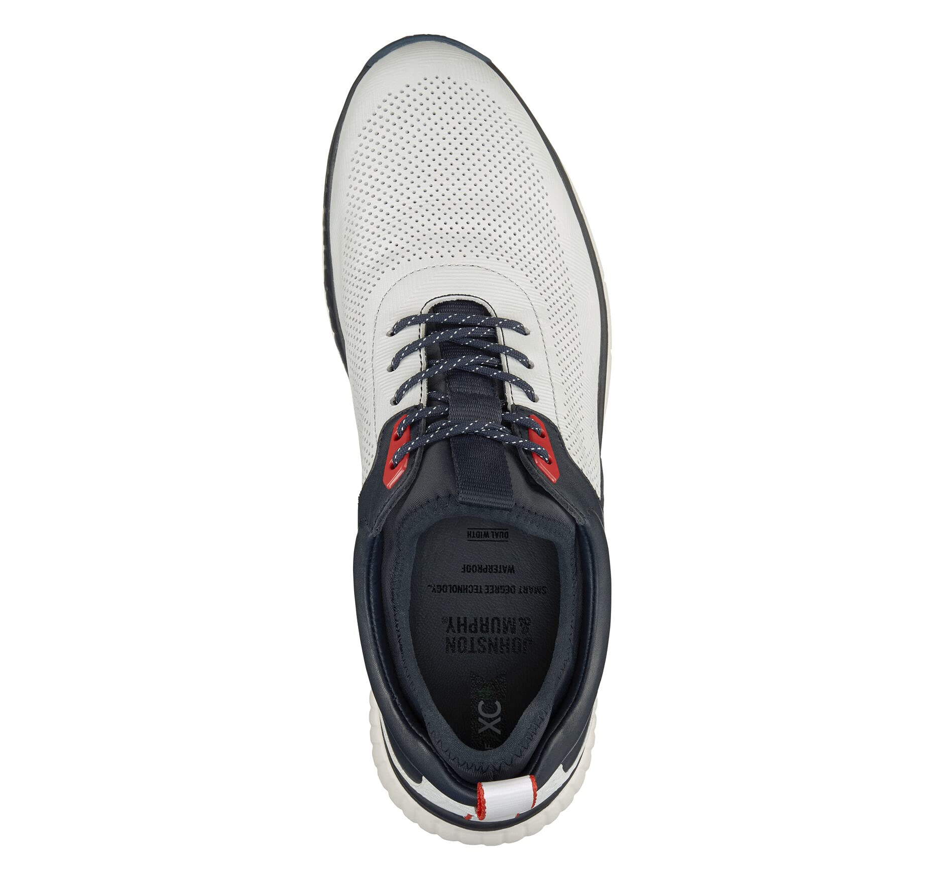Johnston & Murphy Men's XC4 H1-Luxe Hybrid White/Navy Full Grain 9 M US