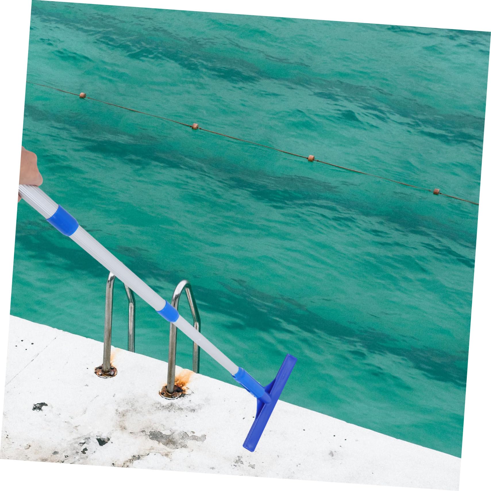 UKCOCO Kit Limpieza Piscina Completo con Cepillo Goma Esponja Recogedor y Ajustable para Piscinas Inflables y Suelo Accesorios Resistentes y Ligeros para Eficaz