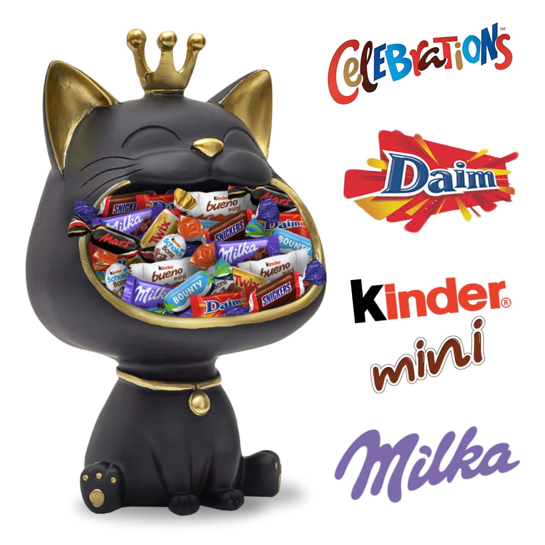 MILKA, KINDER et CÉLÉBRATIONS - Chat Gourmand garni de 30 chocolats