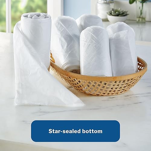 Miniatura 4 de McKesson - Revestimientos para botes de basura, extra resistentes, parte inferior sellada con estrellas, 0.70 mil, transparente, capacidad de 16