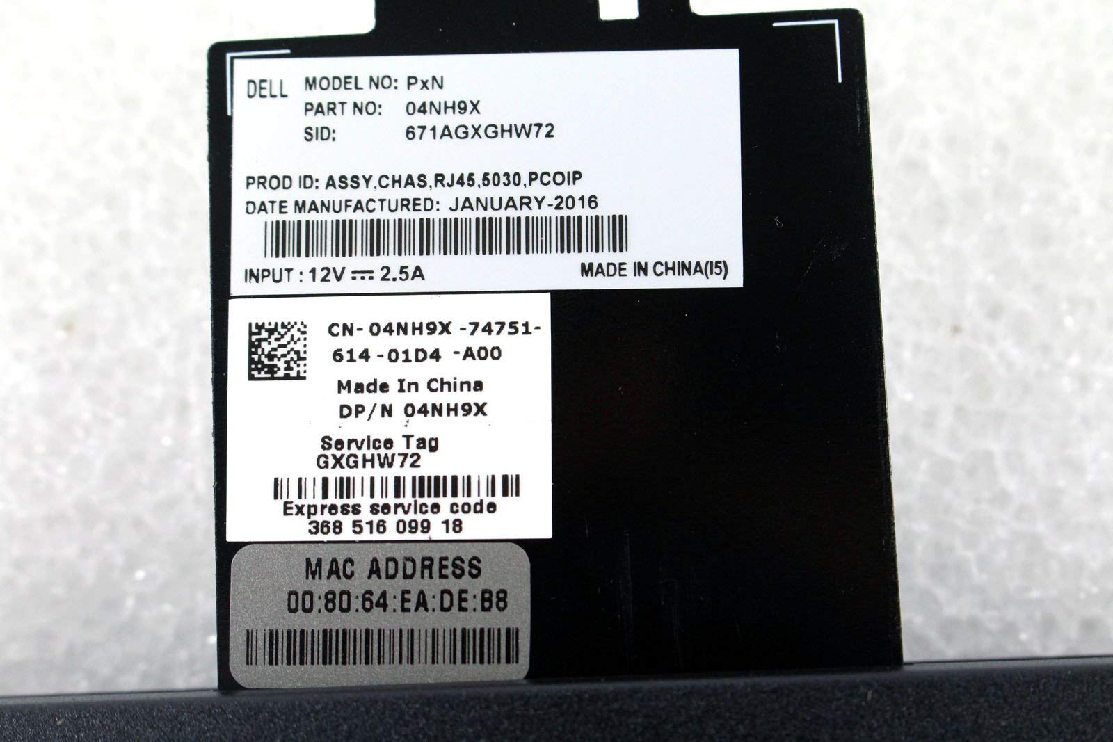 Dell Wyse 4NH9X 5030 Mini Desktop, 512 MB RAM, 32 MB Flash, Black
