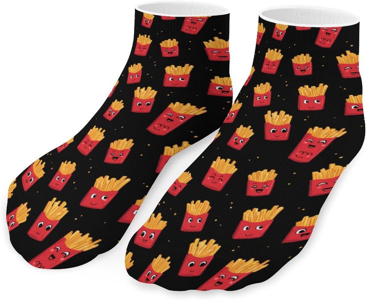 French Fries Socks for Men Women 5 Pairs Ankle Socks