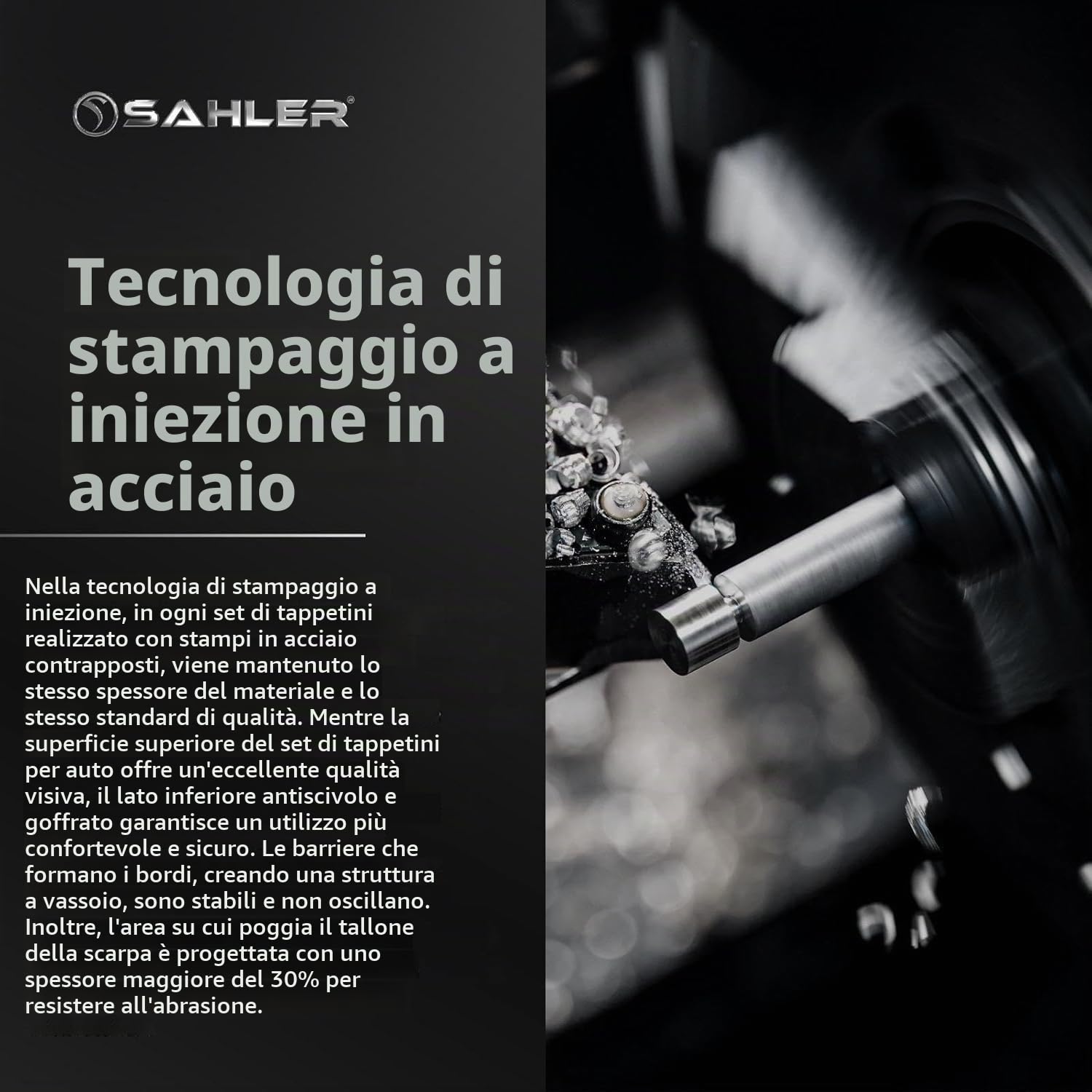 Sahler Tappetini per auto compatibili con Citroen E-C3 HB 2024-2026 | 4.5D Premium TPE gomma antiscivolo tappetini in gomma impermeabile auto tappetino nero