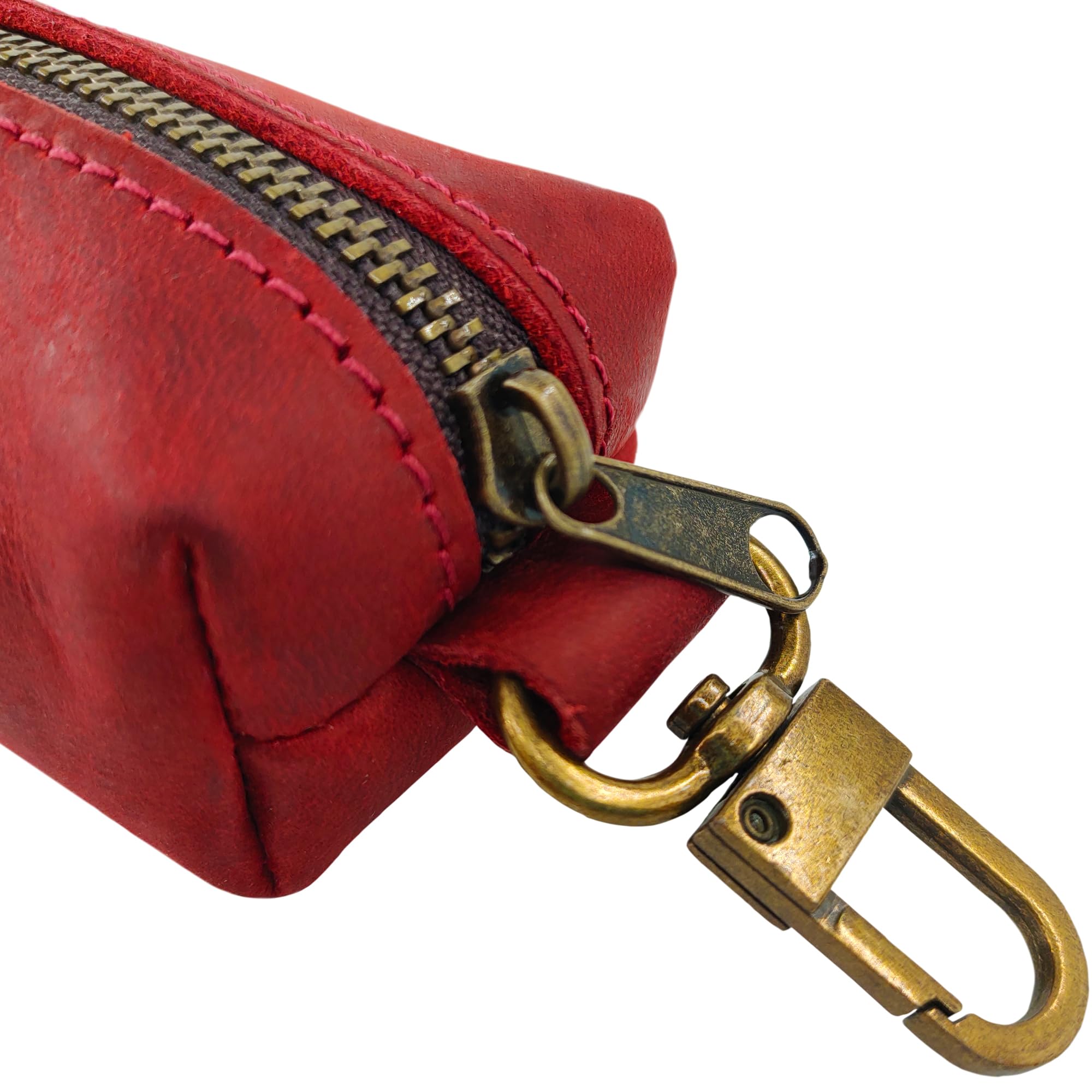 HIFA Soporte de piel auténtica para bolsas de excrementos de perro, soportes para bolsas de excrementos para correas, cuero rústico suave al tacto, clips de metal y fácil acceso a bolsas de basura de