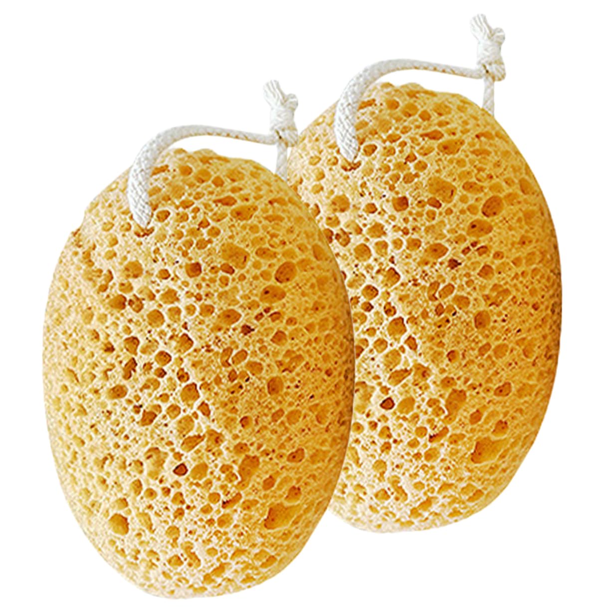 FRCOLOR 8piezas Esponjas De Baño Exfoliantes Para Suaves y Naturales Para Hombres Cuidado Piel Limpieza Profunda y Espacio De Almacenamiento