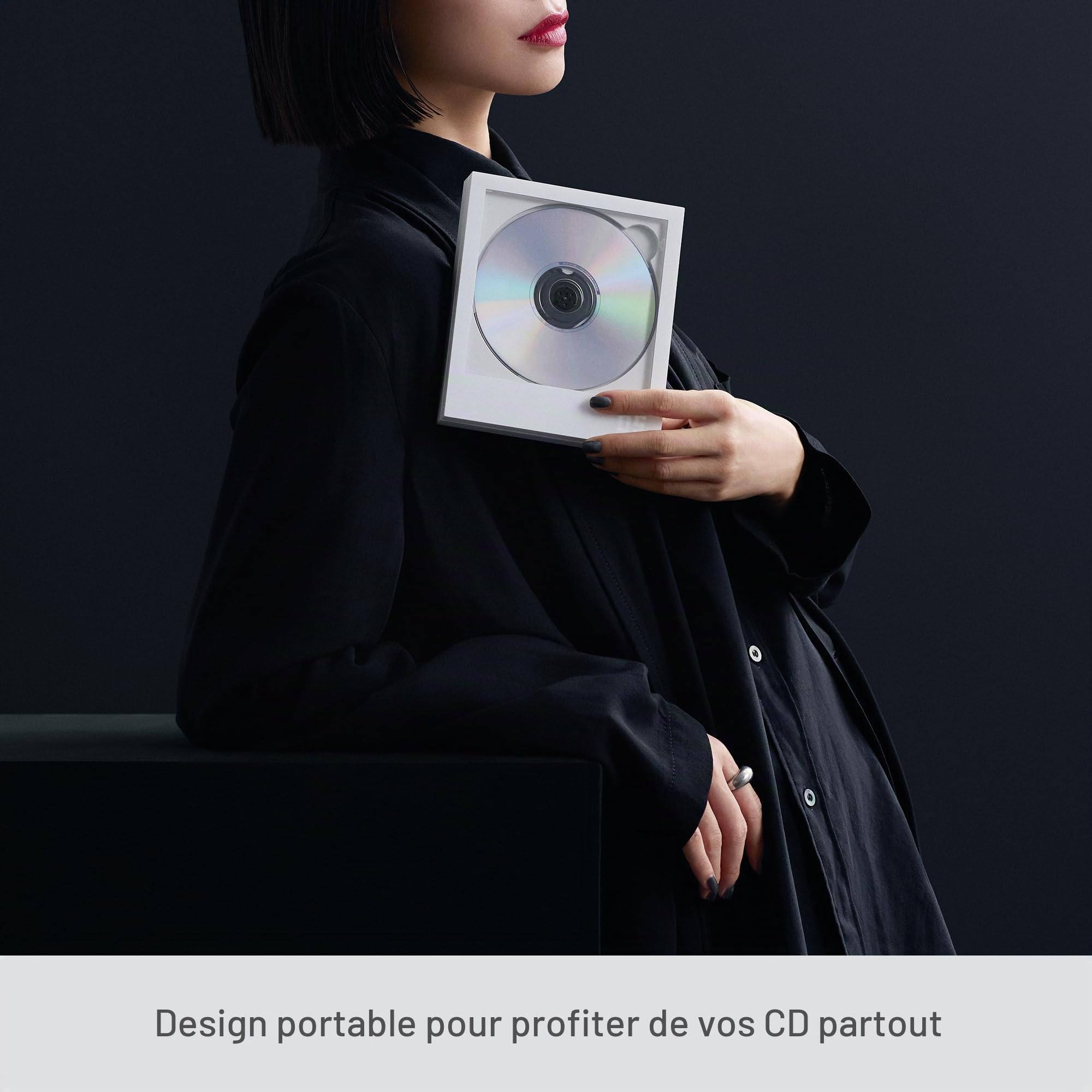 Lecteur CD Bluetooth Instant Disk Audio-CP1 (Blanc)