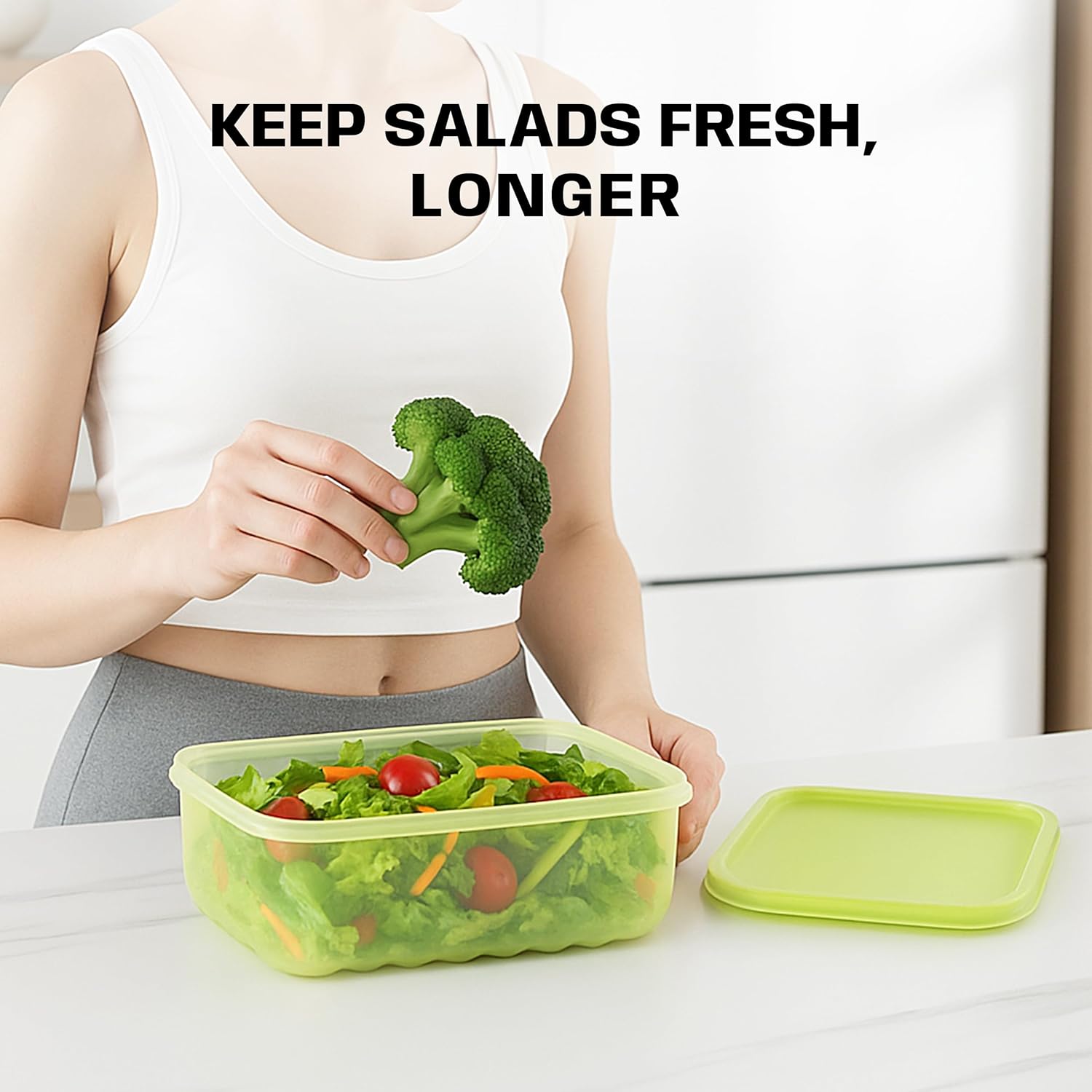 LocknLock HLE5100 Fresh-Block Plastic Food Storage Container with Lid for Fruits, Veggies, Produce, Meal Prep, Leftovers, BPA-Free, Airtight, Leakproof, Microwave, Dishwasher, Freezer-Safe, 330ml - Image 4