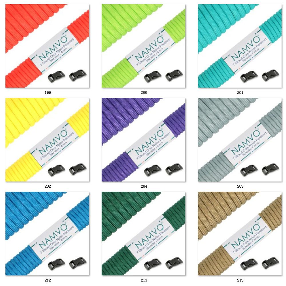 Namvo 550 Paracord Mil Spec Type III 7 Strand Parachute Cord Total Length 100ft/30 Meters Spots/Stripes/Camouflage — view 38