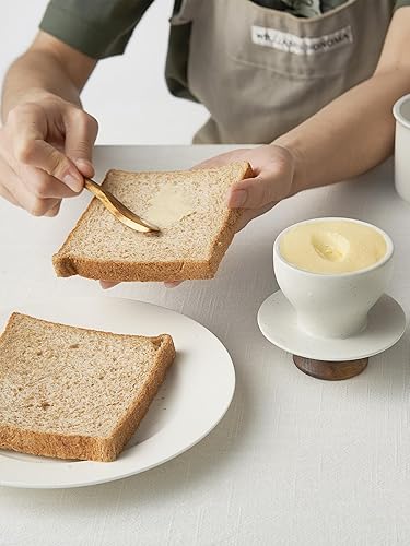 Miniatura 6 de DOWAN French Butter Crock for Countertop, Ceramic Butter Dish with Waterline, Porcelain Butter Container for Spreadable Soft Butter, French Butter