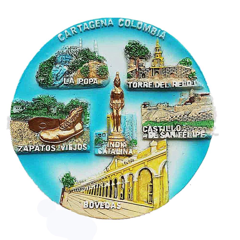 Muyu Magnet Cartagena Colombia 3D Fridge Refrigerator Magnet Tourist Souvenir Gift Home & Kitchen Decoration Magnetic Sticker Collection