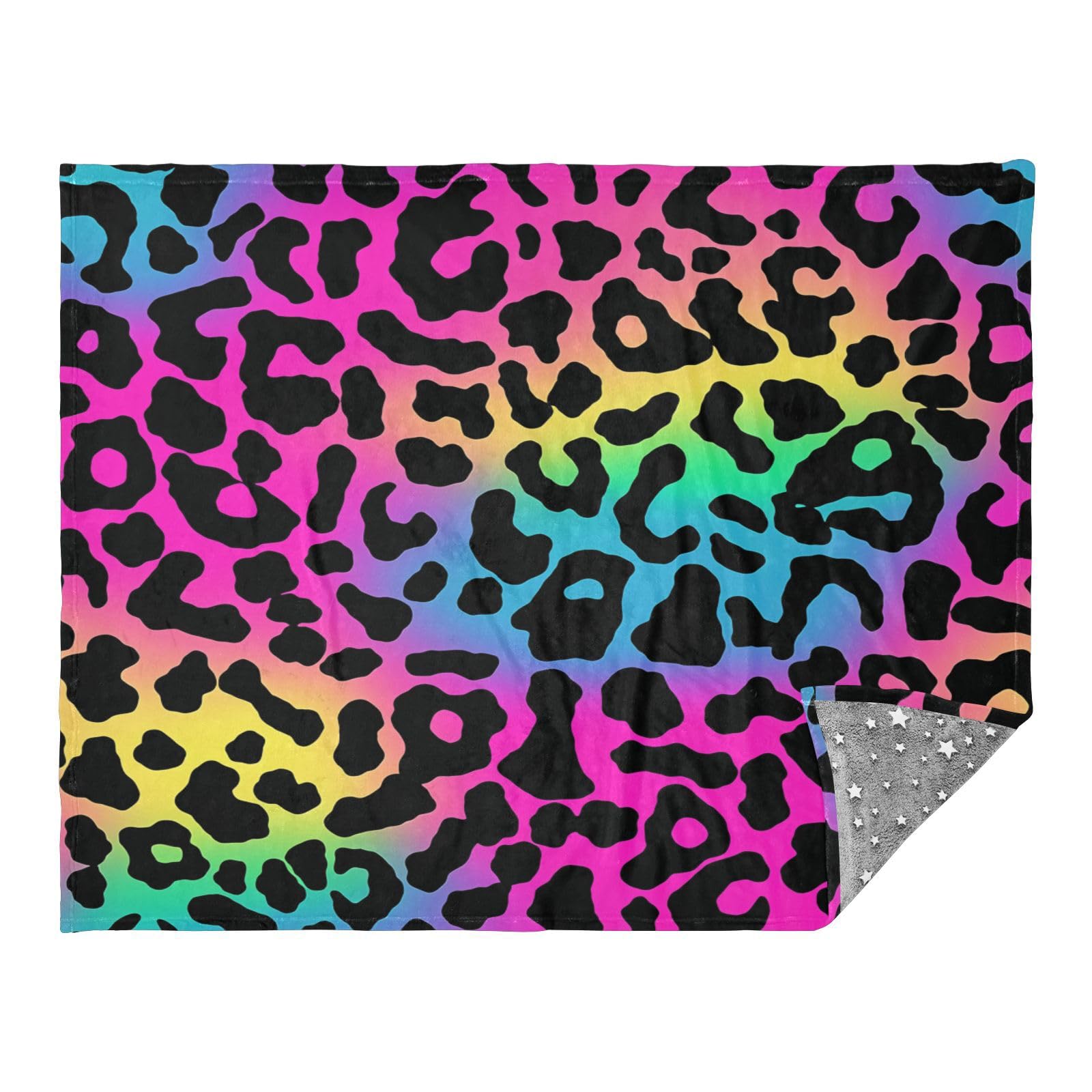 Jeté doux léopard coloré fluo pour soirées cocooning et nuits douillettes