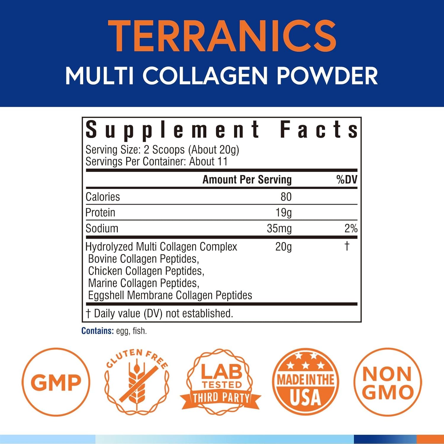 Terranics Multi Collagen Peptides Powder, Type I II III V X Hydrolyzed Collagen for Women+Men, Collagen Supplements, Fast Dissolve, Unflavored Colageno, No Sugar, Keto, 8oz - Image 2