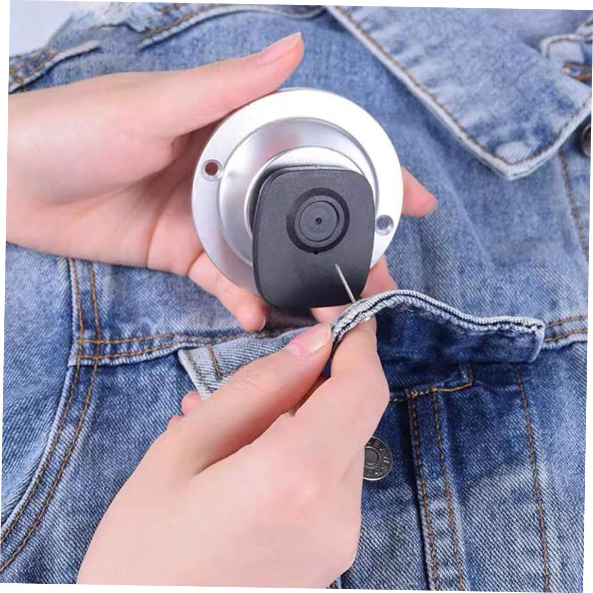 SOLUSTRE 1 Set Per Abbigliamento Antitaccheggio Anti Etichette Per Vestiti Etichette Magnetiche Per Vestiti Etichetta Antifurto Per Vestiti Abs Black 50 Pezzi