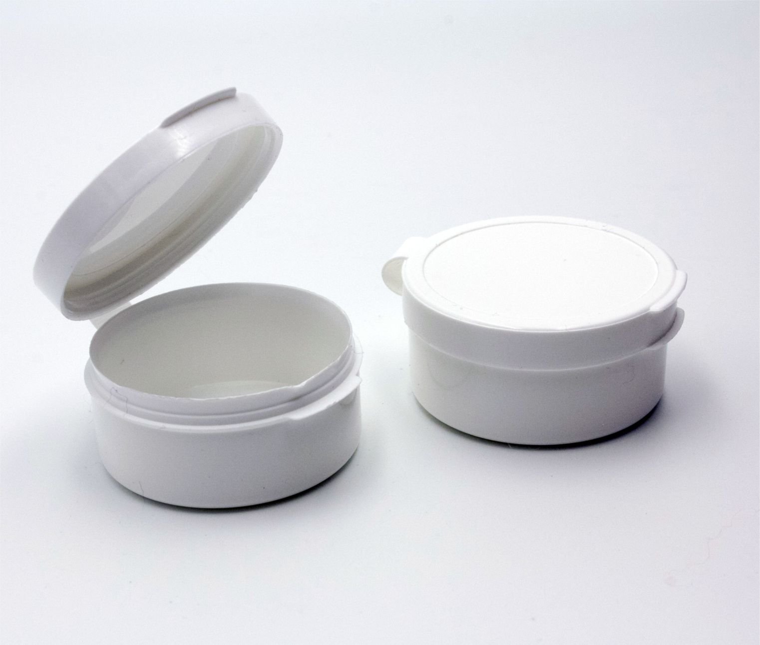 Magnakoys® 1/4oz & 1/2oz Plastic Vial Containers with Hinged Top Lids for Crafts Pills Geocaching (10, White 1/2 oz)