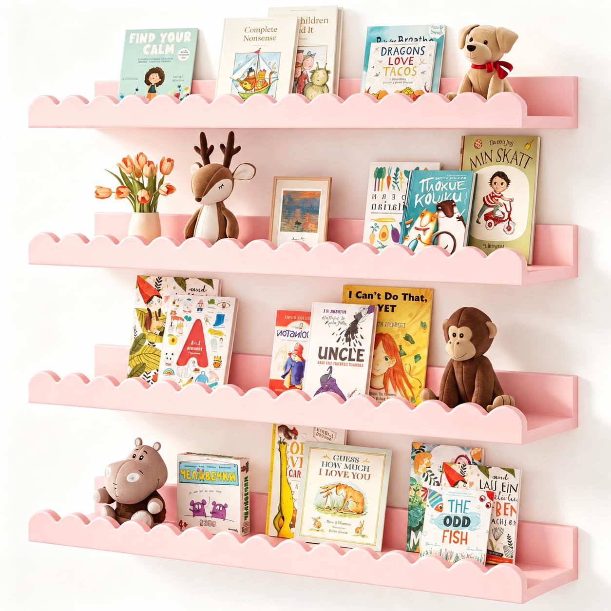 Shario Floating Shelves - White Nursery Book Shelves -18 Shario Floating Shelves - White Nursery Book Shelves -18