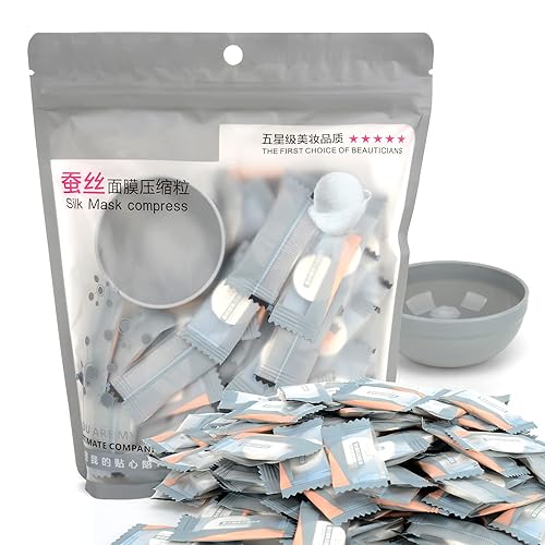 Miniatura 9 de 100 hojas de máscara facial comprimida de algodón puro natural, cuidado de la piel facial, ideal para el hogar y los viajes, papel de máscara