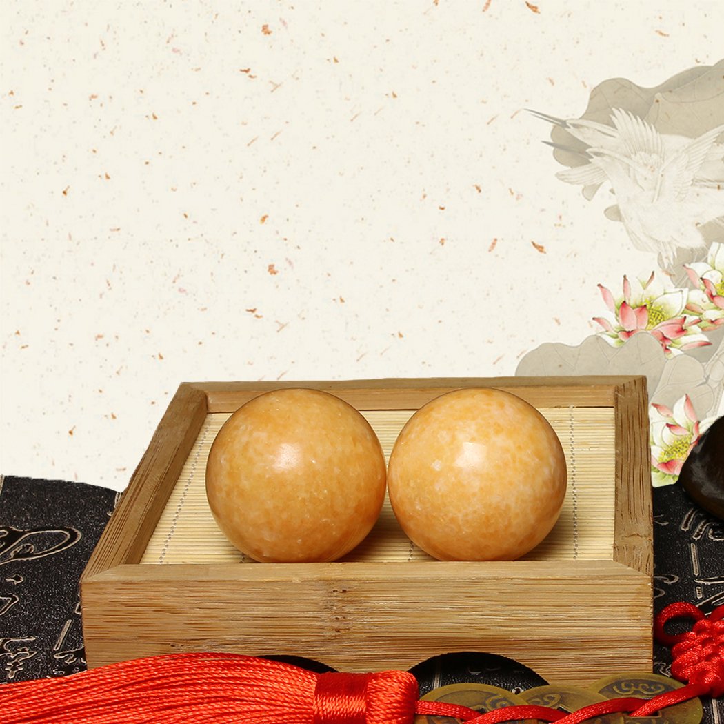 Amazon.co.jp: 風水グッズ 健康球 健身球 オレンジ 天然石 ストレス