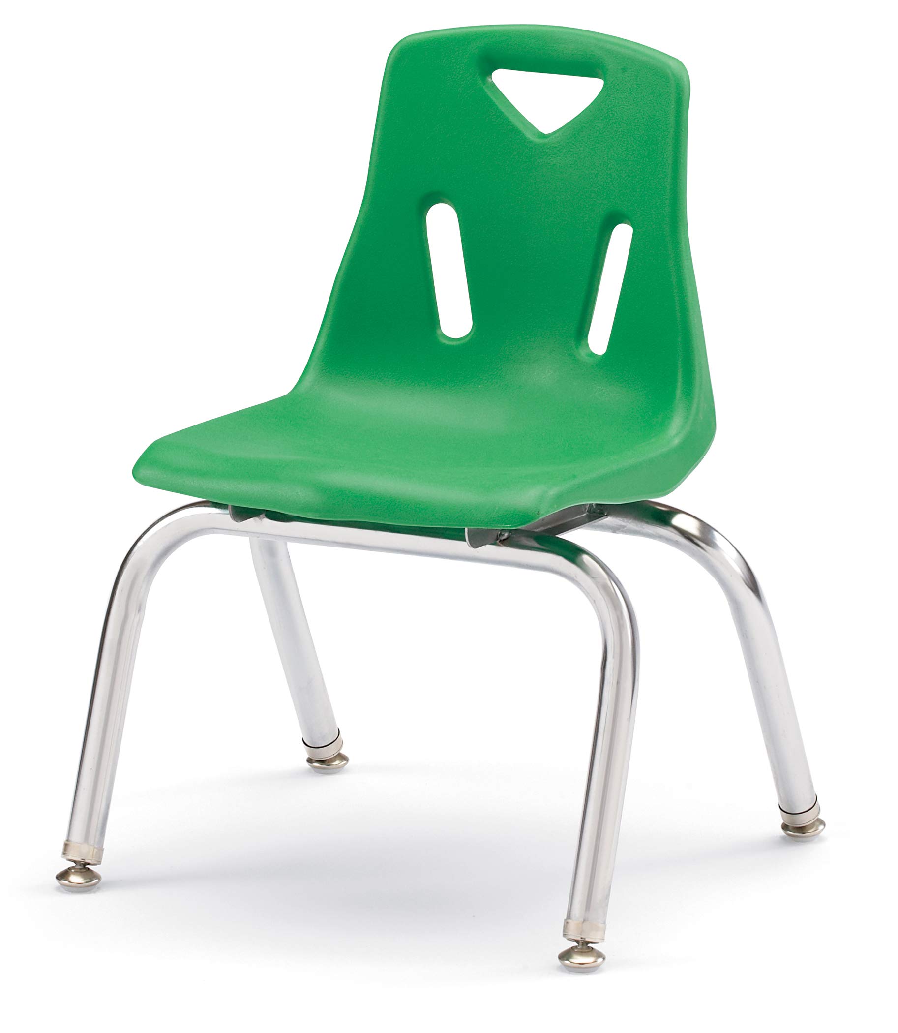 Berries Jonti-Craft 8142JC1119 Stacking Chair with Chrome-Plated Legs, 12" Height, Green
