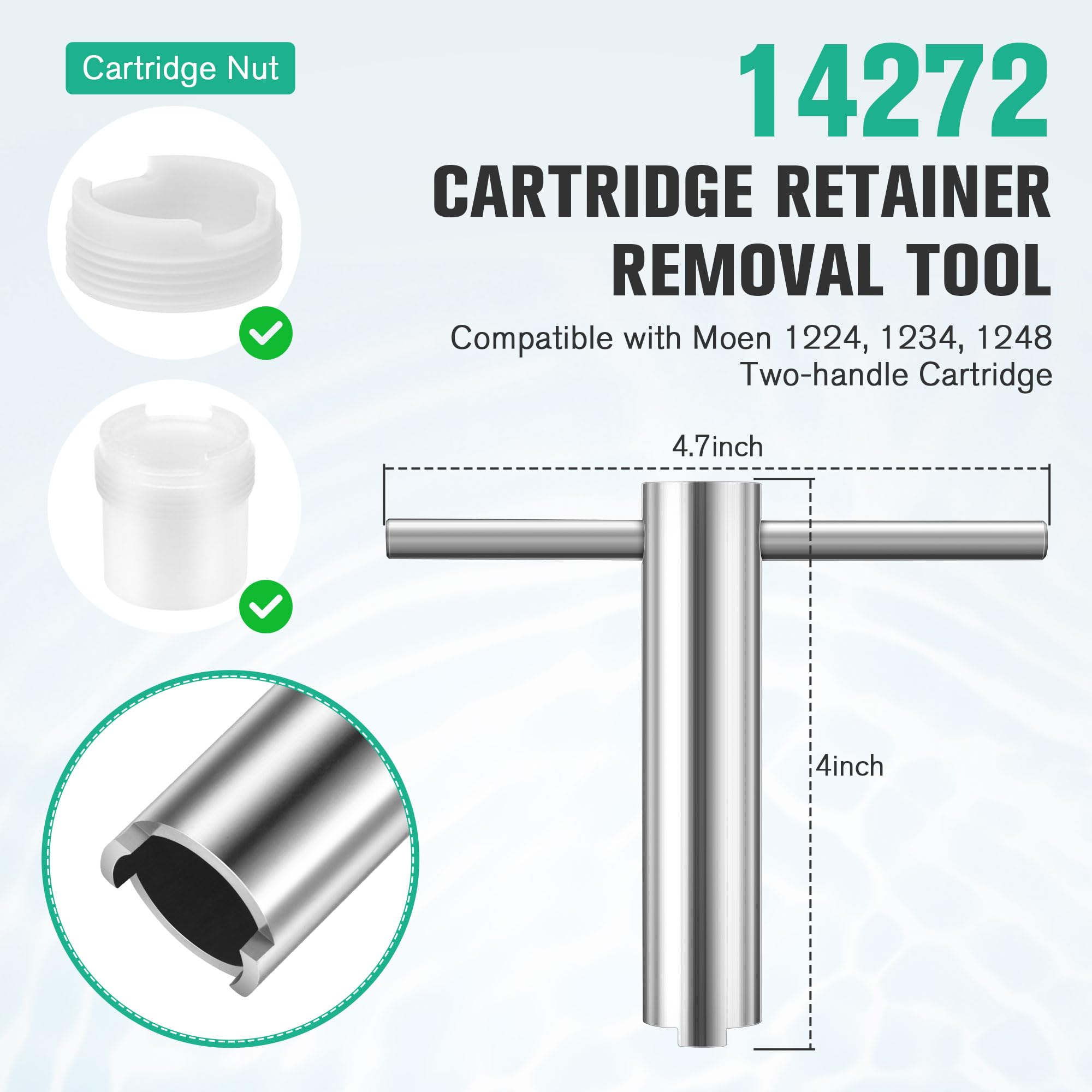 Feekoon 1224 1224B Faucet Cartridge Replacement Kit Compatible