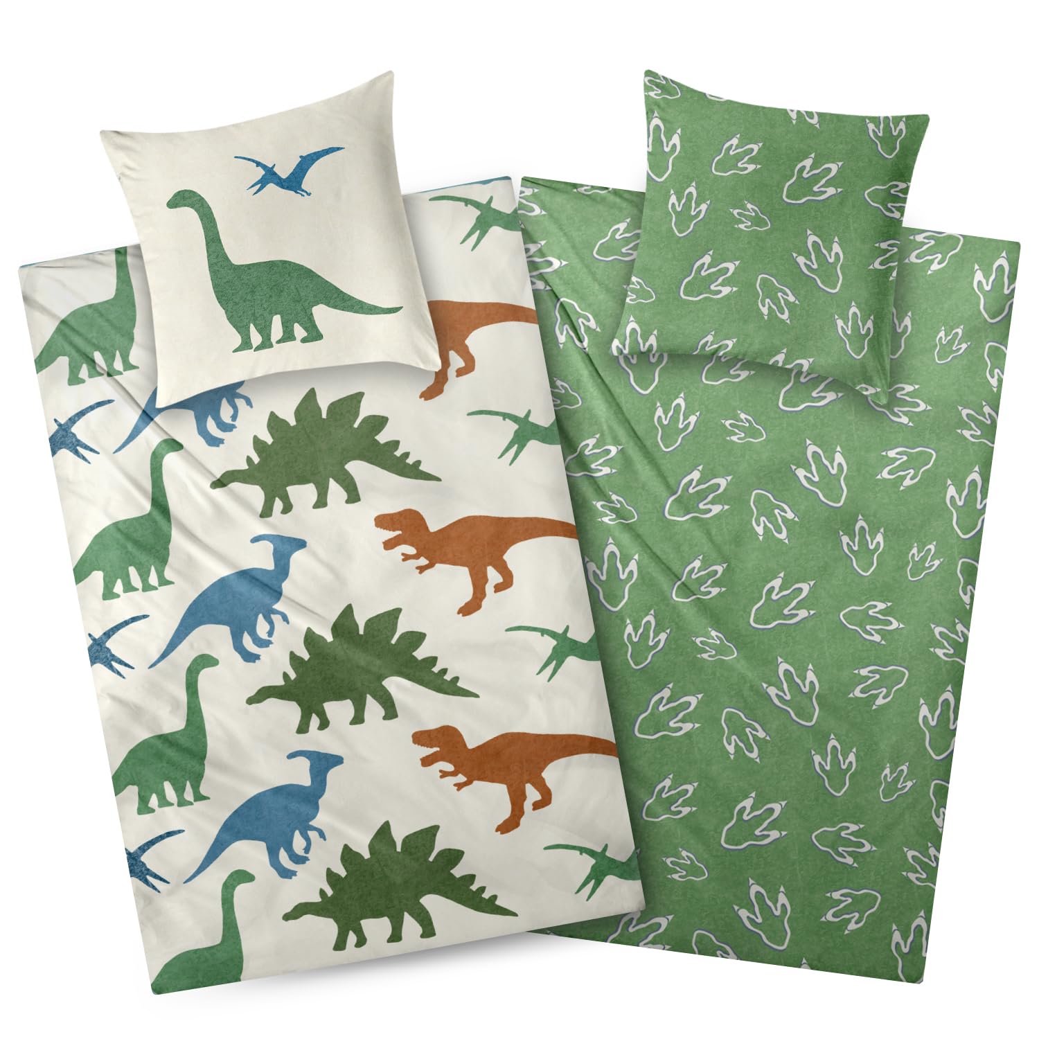 Draps de lit dinosaure 135x200 en flanelle de coton douce et chaude de qualité supérieure