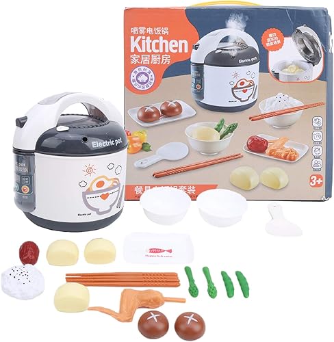 Juguete de cocina arrocera para niños, juego de cocina, electrodomésticos de chef preescolar, juguete educativo para cocina, juguetes de comida