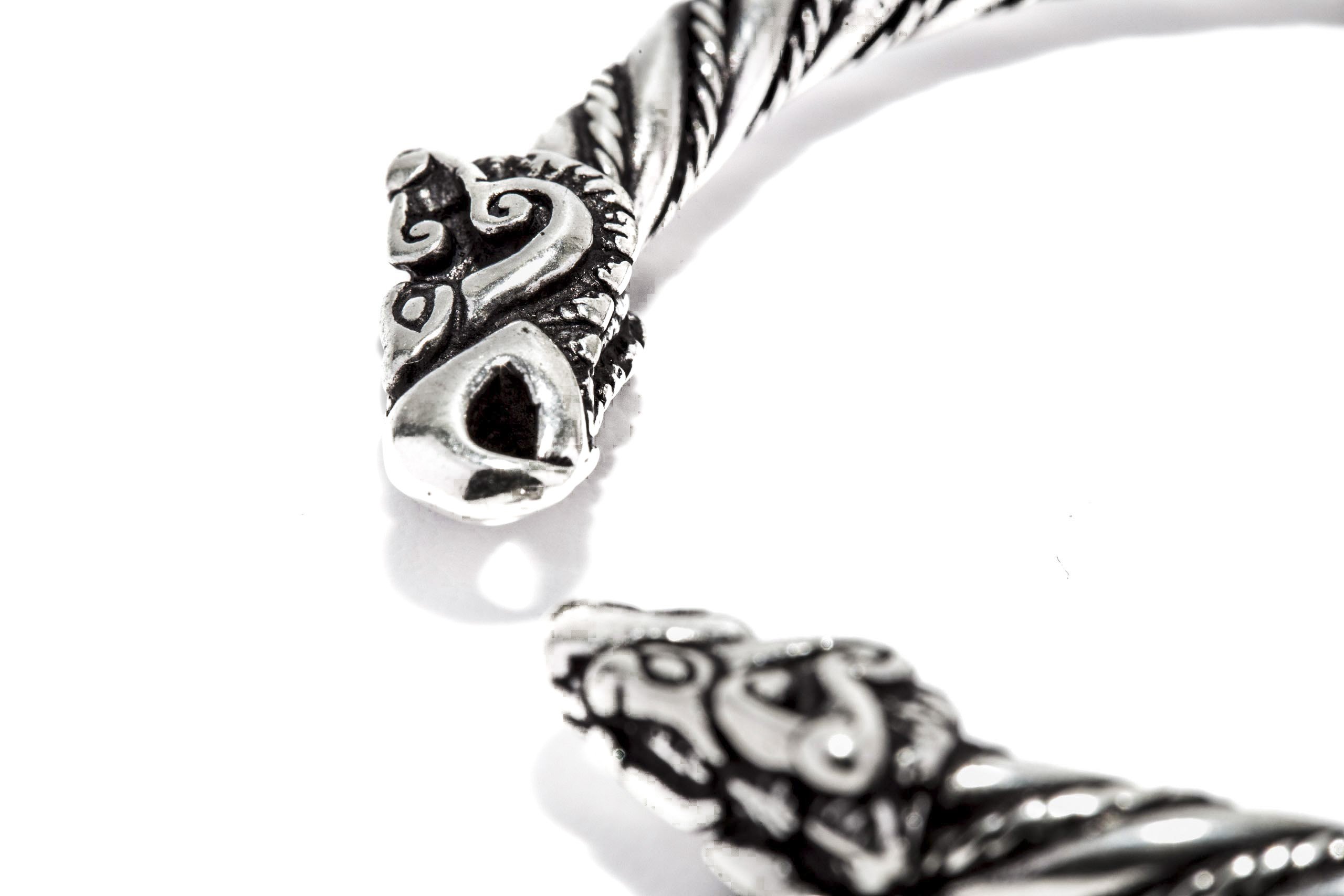 Windalf Wikinger Armreif ODINS RABEN Ø 5.6 cm Odin-Schmuck Hugin & Munin Armschmuck Handarbeit 925 Sterlingsilber