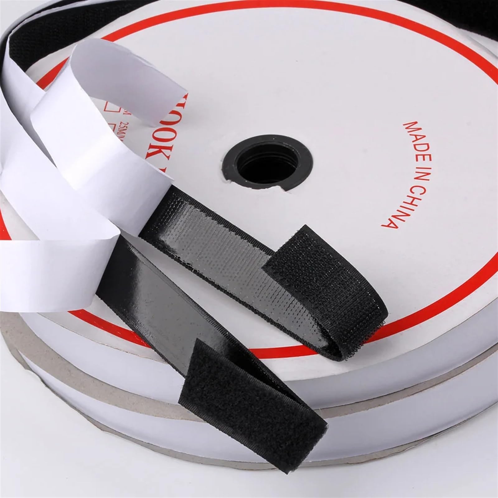 Adhesivo Fuerte Hook Y Loop 5-25M 16/20/25/30/38/50/100mm con gancho de pegamento fuerte y cinta cierre autoadhesiva adhesiva nailon discos mágicos(100mm White 25meter)