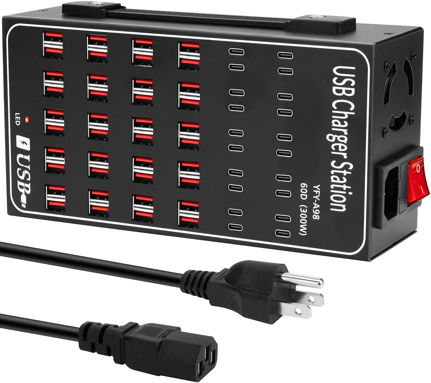 Charging Station for Multiple Devices, Vantacent89 Multiple Charger Station with Multiple Fast Charging 60 Ports