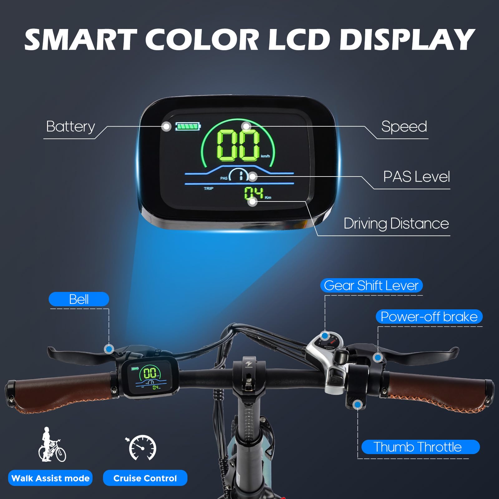 Vélo électrique Pliant pour Adultes, VTT électrique à Gros pneus de 20 Pouces avec Batterie Amovible 36 V 18 Ah, autonomie de 70 à 150 km, Design Compact pour Hommes et Femmes