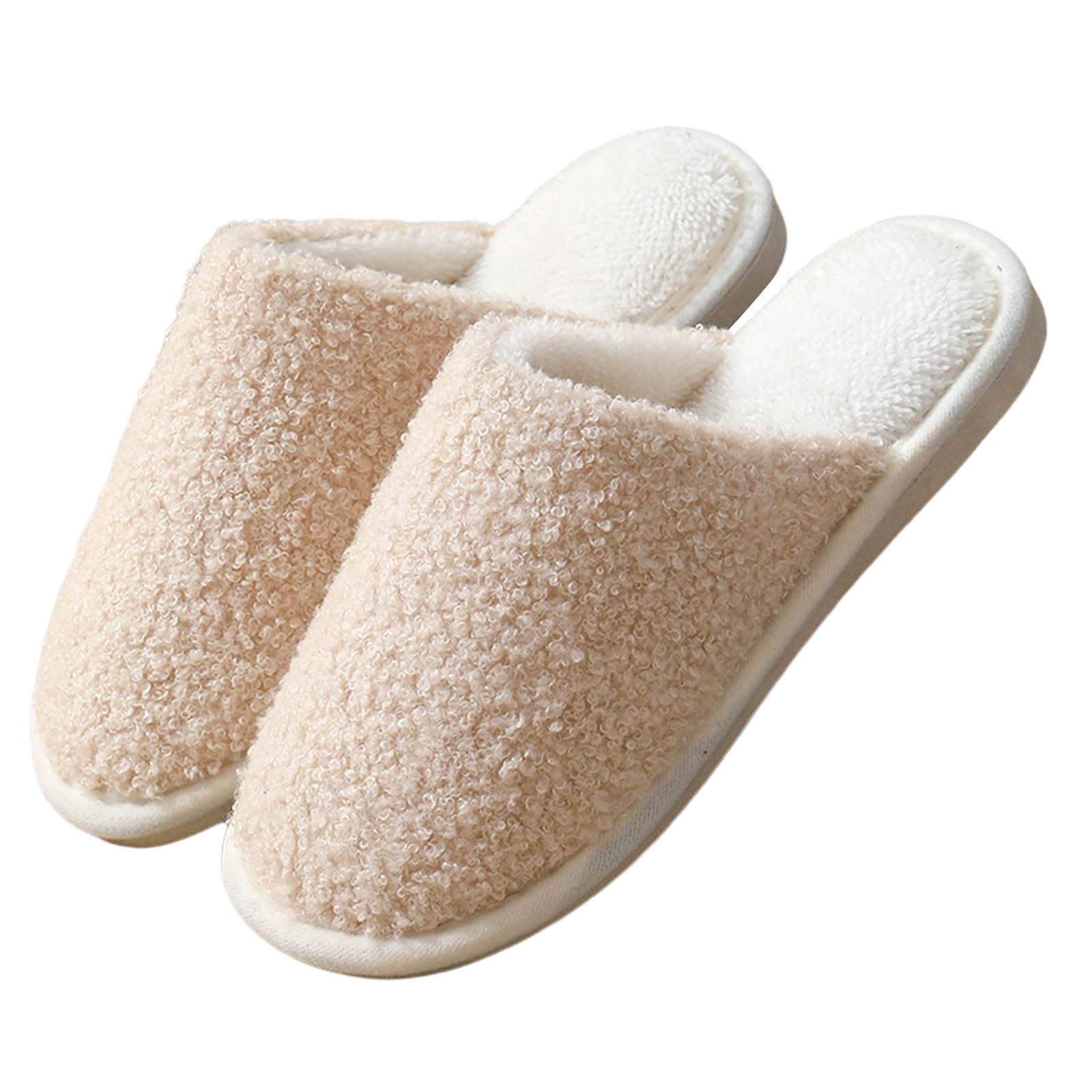 Chaussons Chauds Femme Coswind Pantoufles Femme Chaussons Maison D'intérieur Peluche Hiver Mousse à Mémoire Confort Antidérapantes Légères Et Respirante Gris 40-41 Mules Femme