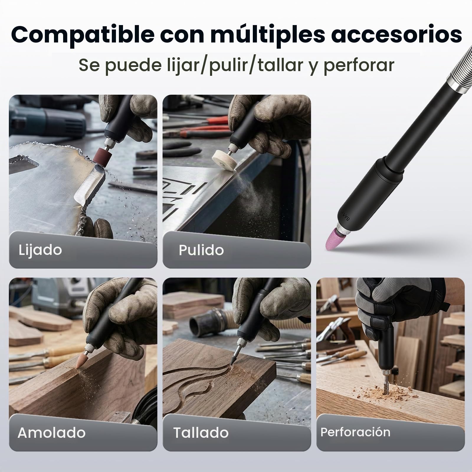 Yofuly Mini Amoladora de Banco 120W con Velocidad Variable, Esmeriladora Doble 11500 RPM, Disco de Pulido y Rectificado de 75 mm, para Metal, Madera, Joyería y Afilado