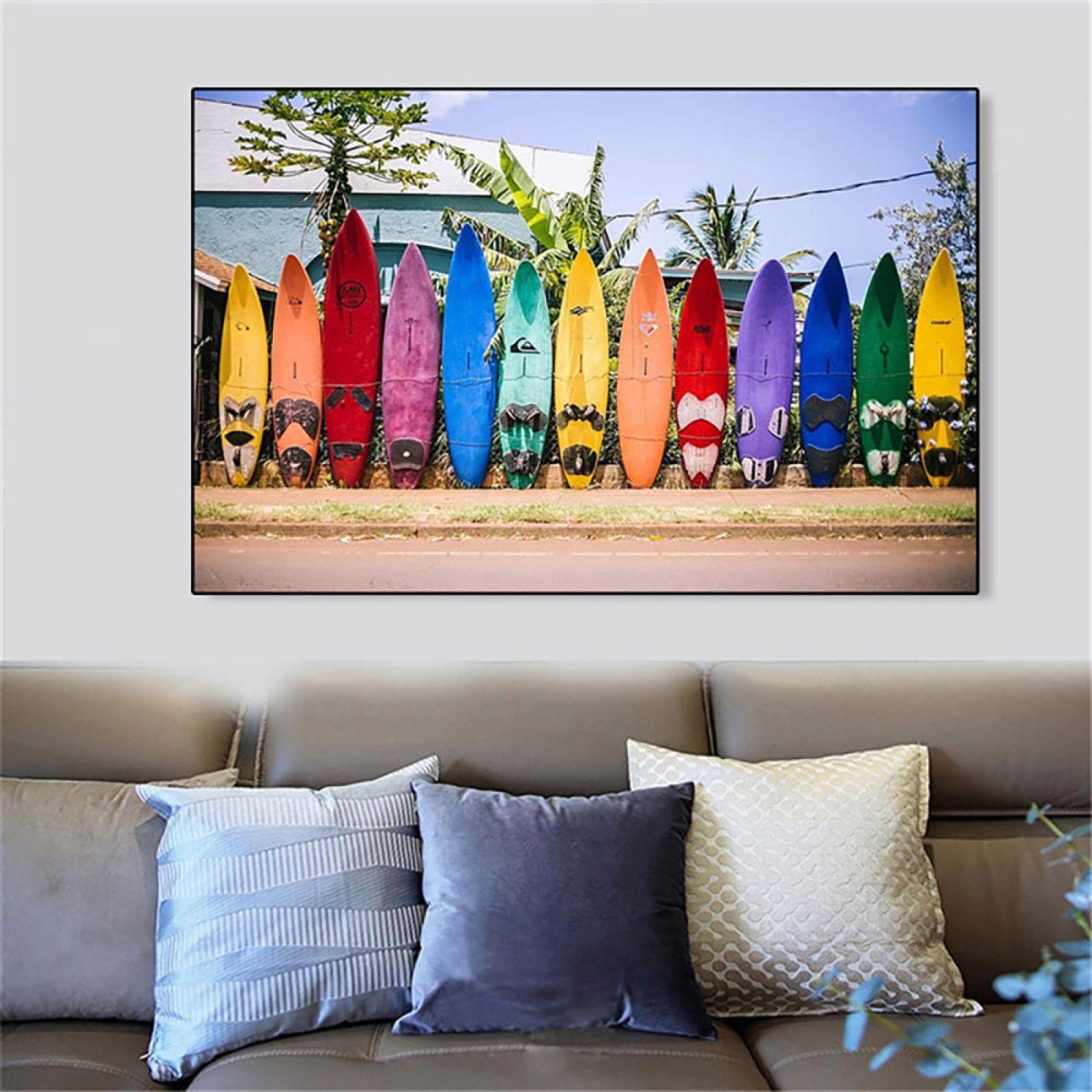 Fotografia surfingowa obraz na płótnie nadruk kolorowy plakat surfingowy i wydruki obraz krajobraz sztuka ścienna dekoracja domu Cuadros 60 x 80 cm bez ramy