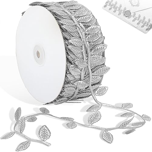 Miniatura 8 de Naidiler Cinta de Hoja Dorada, 20 Yardas de Adorno de Hoja Dorada Artificial para Manualidades DIY, Envoltura, Pastel de Boda Baby Shower Fiesta