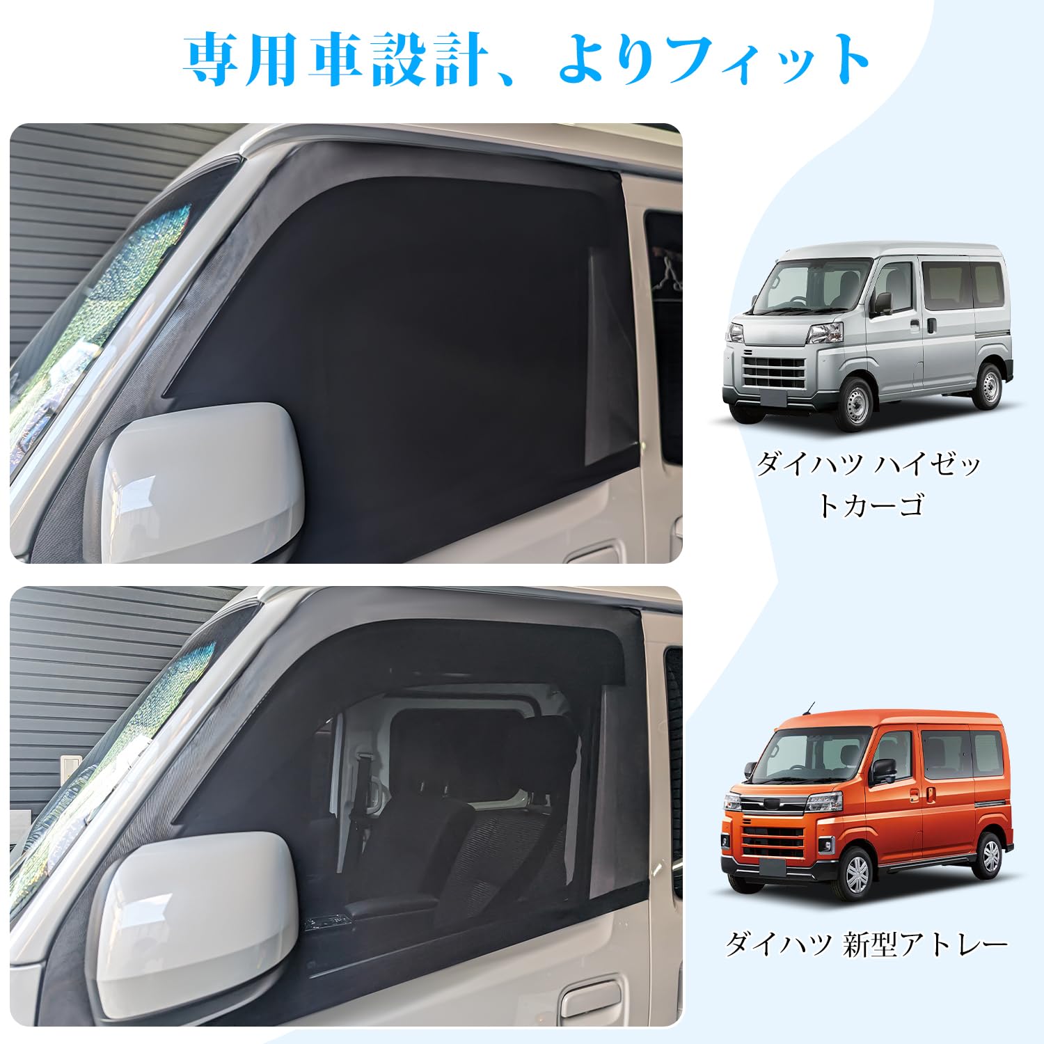 Amazon | KARUDE 車用 網戸 防虫ネット サンシェード フロントドア専用