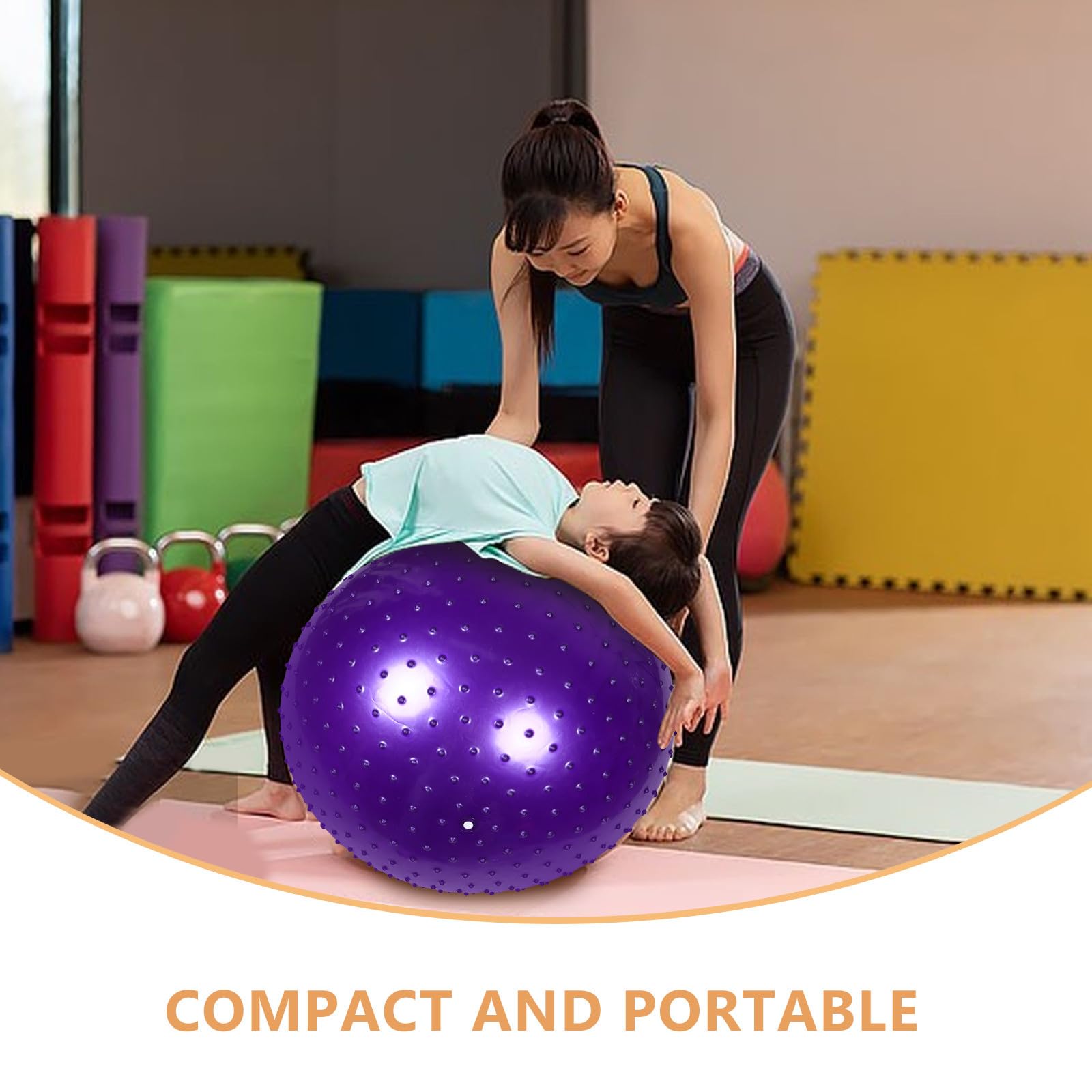 Ciieeo Anti Burst Igelball aus PVC für Erwachsenen und Kindertraining Rutschfester Gymnastikball mit Verbesserter Taktiler Stimulation für Yoga und Tägliche Übungen im Büro