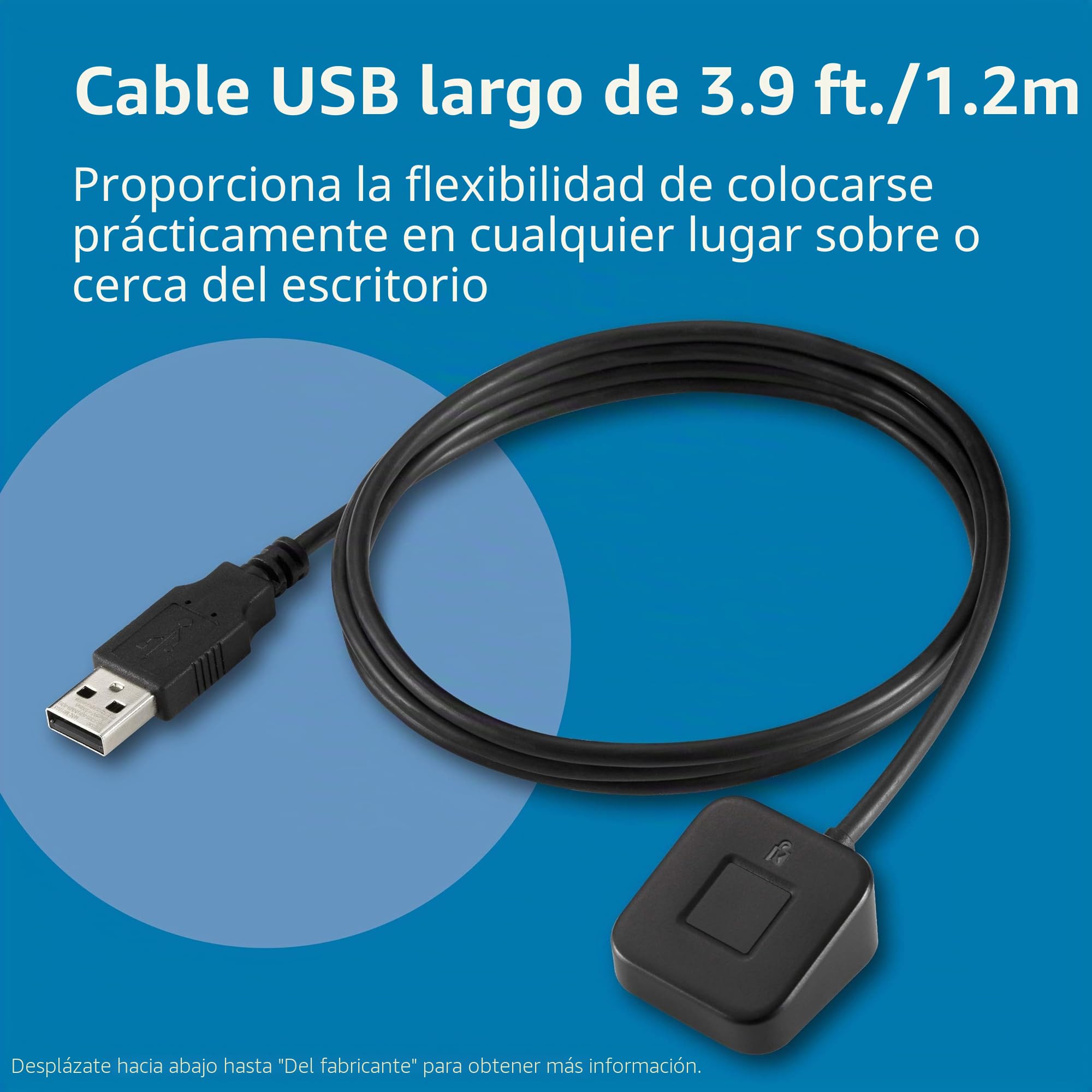 Kensington K62330WW - Lector de Huellas Dactilares de Sobremesa VeriMark, USB para PC, Portátil, Escáner Biométrico de Huellas Dactilares con Lectura de 360° Compatible con Windows 11/10 Hello | Autenticación biométrica de huellas dactilares, lector de id